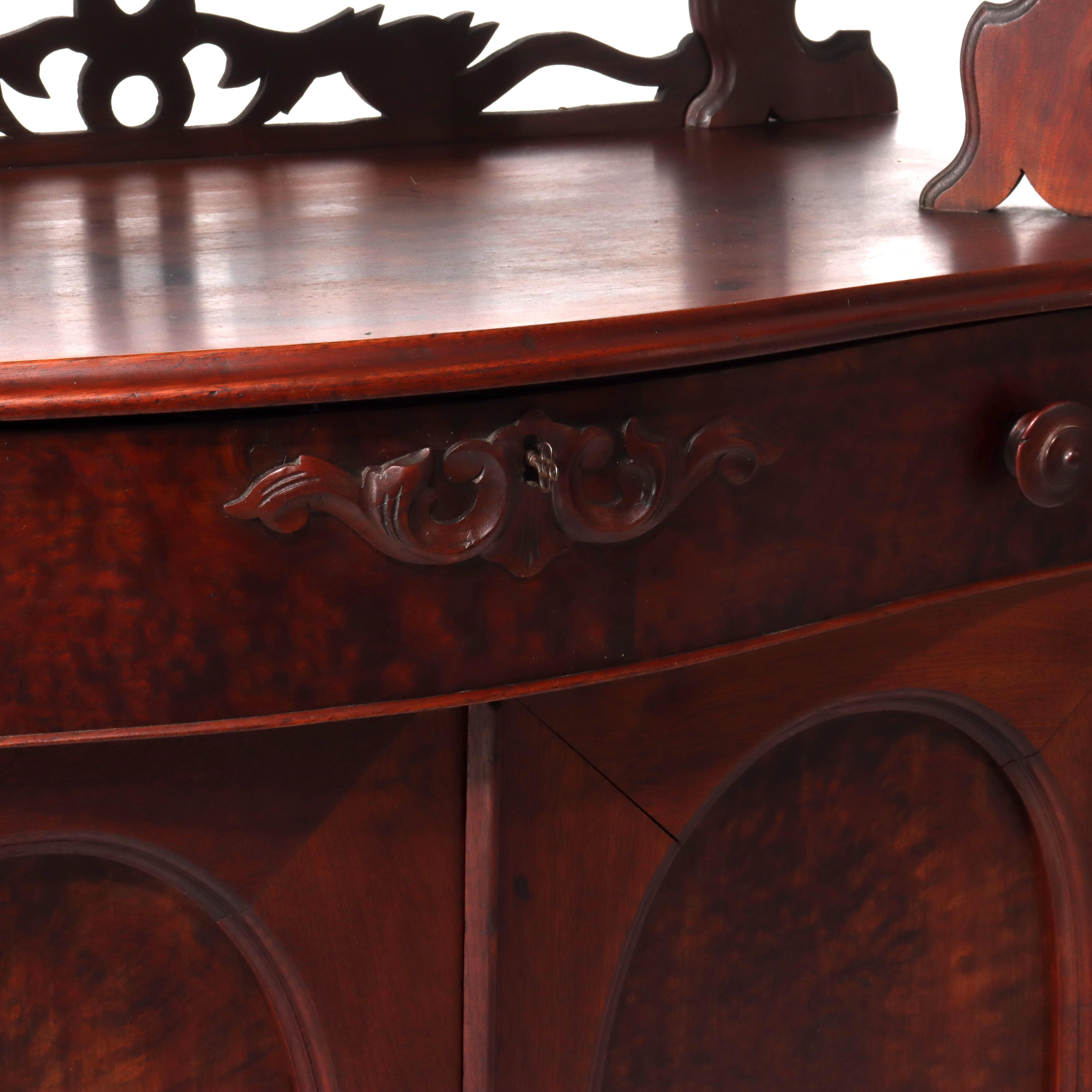 Ancien serveur d'étagère victorien en noyer et ronce C1880 en vente 5