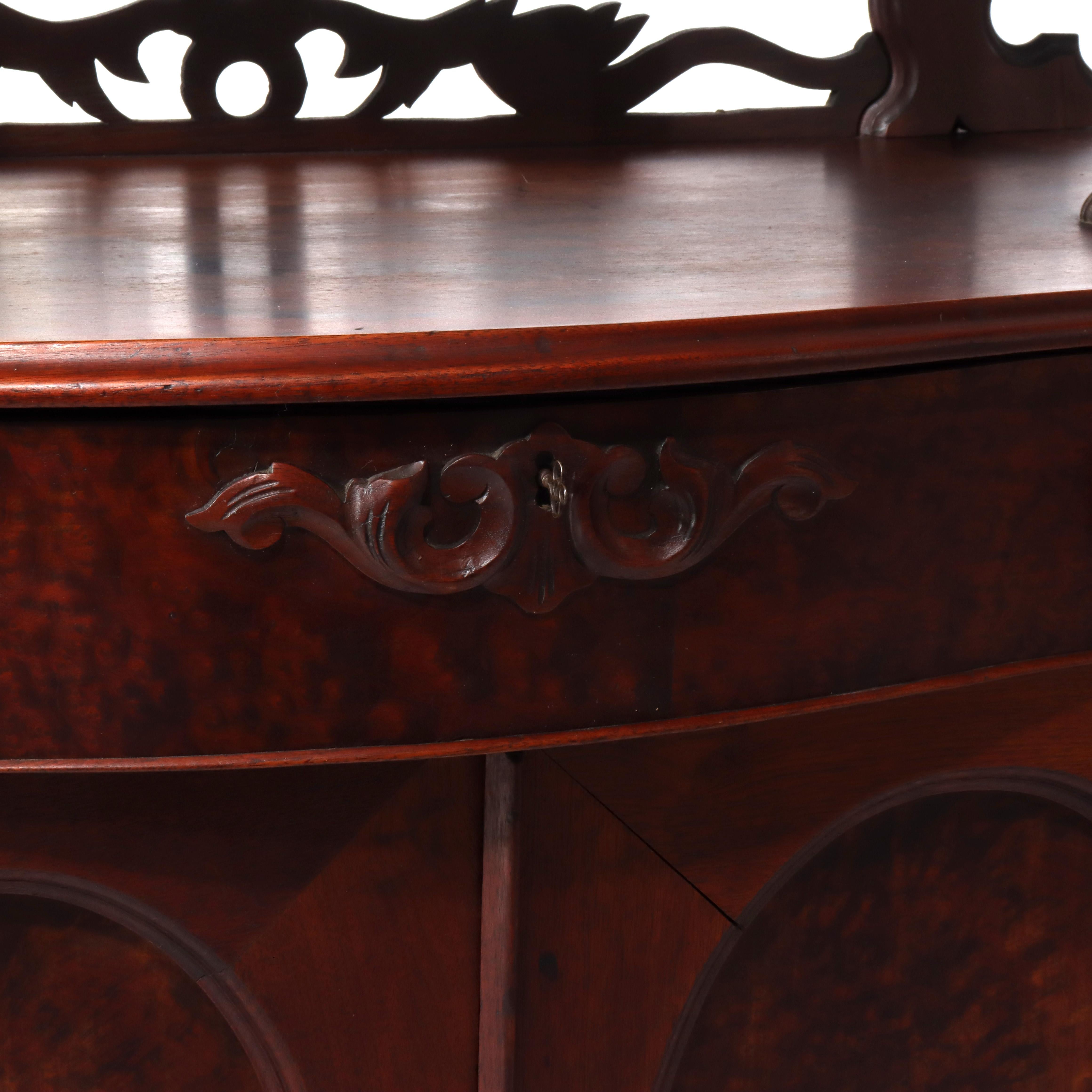 Ancien serveur d'étagère victorien en noyer et ronce C1880 en vente 6