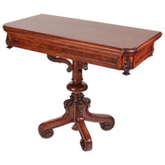 Antique Victorian Walnut Card Table