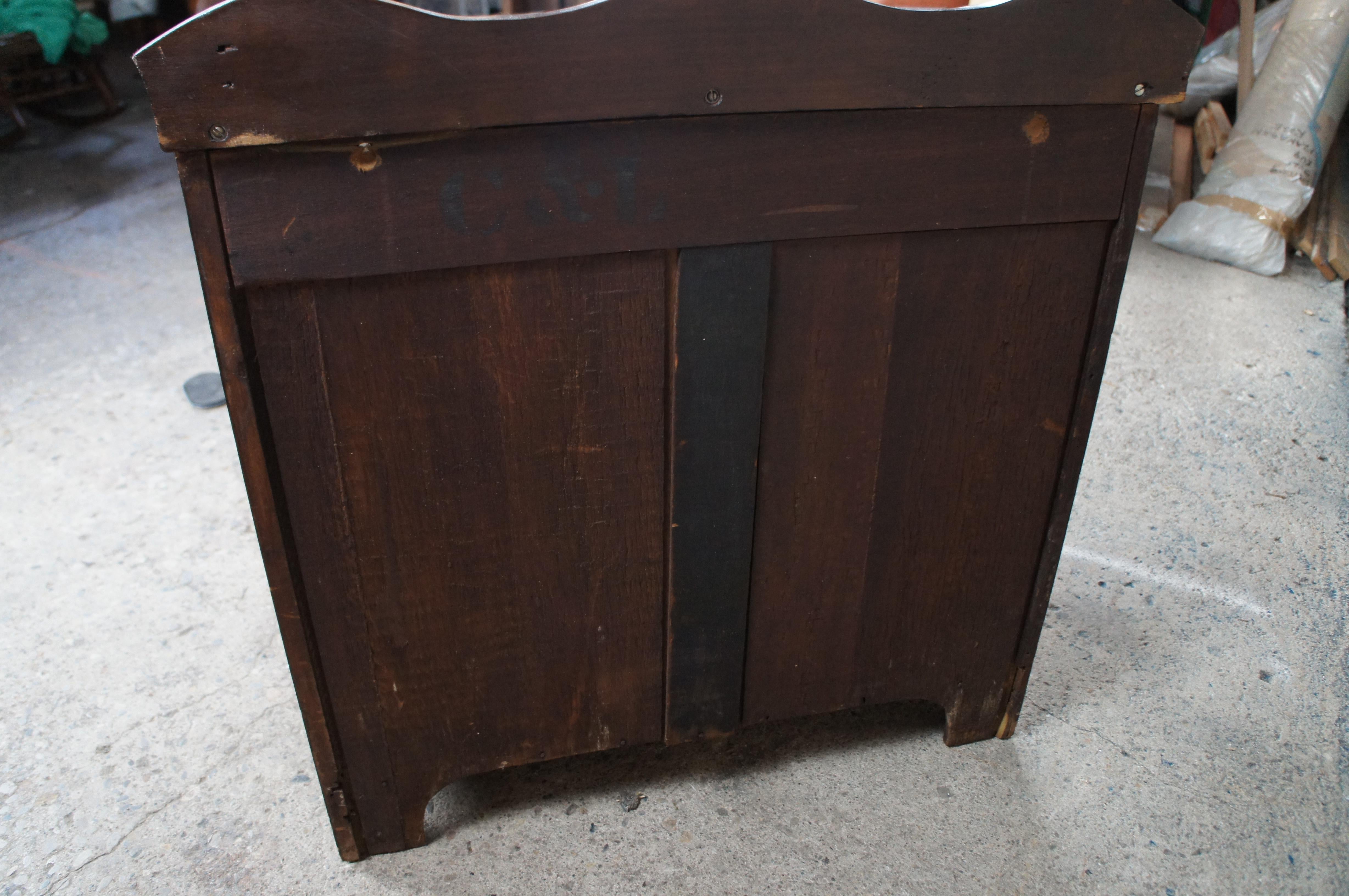 Antique Victorian Walnut Chest of Drawers Dresser Washstand Cabinet Fruit & Nut 6