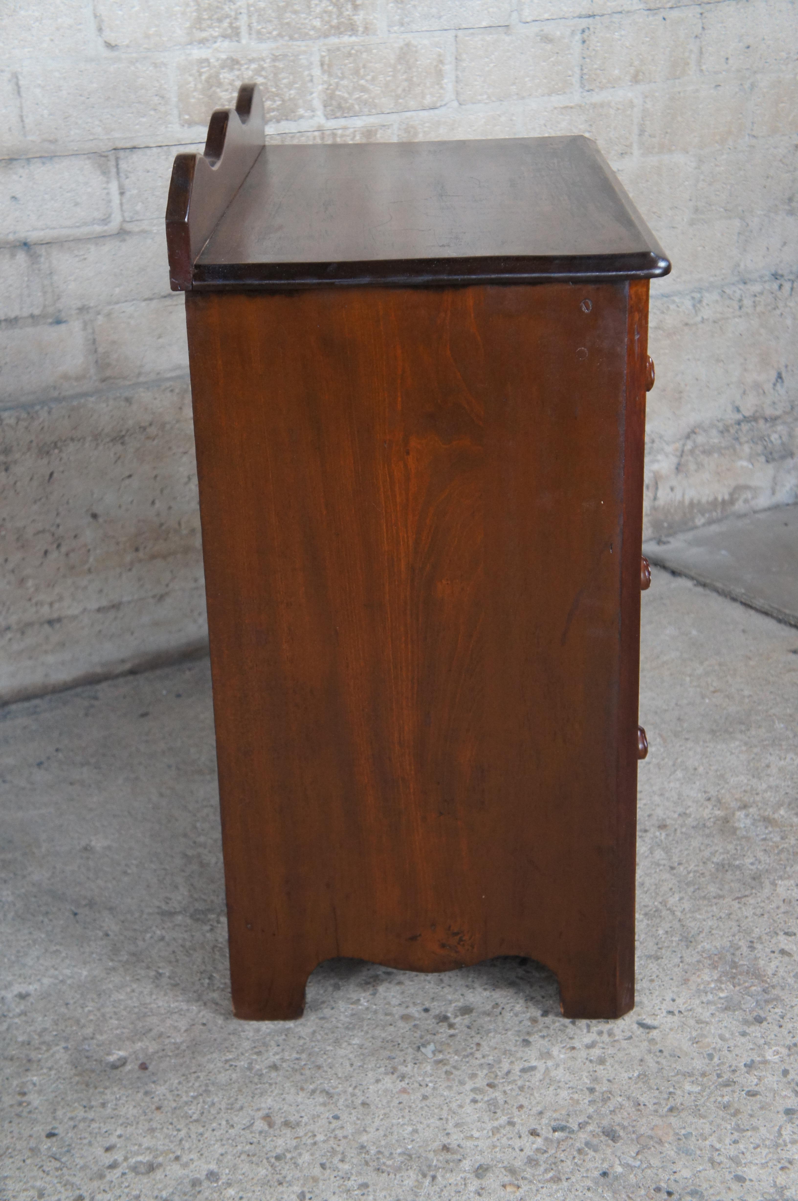 Antique Victorian Walnut Chest of Drawers Dresser Washstand Cabinet Fruit & Nut 7