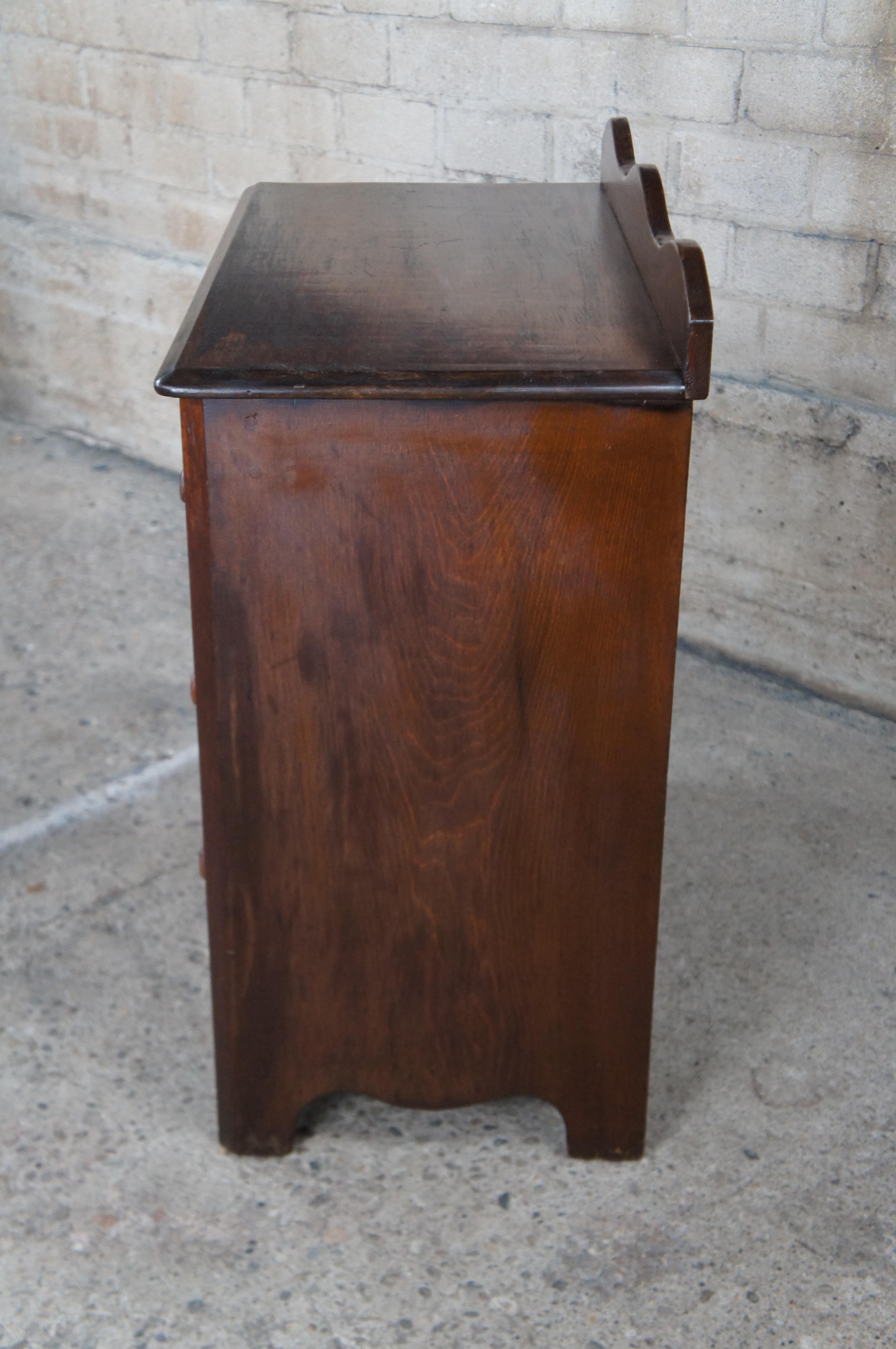 Antique Victorian Walnut Chest of Drawers Dresser Washstand Cabinet Fruit & Nut 5