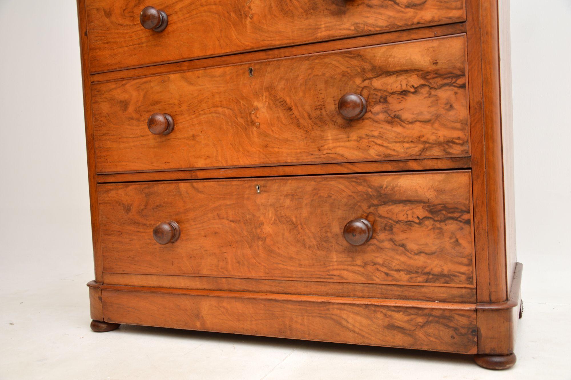 Antique Victorian Walnut Chest of Drawers 5