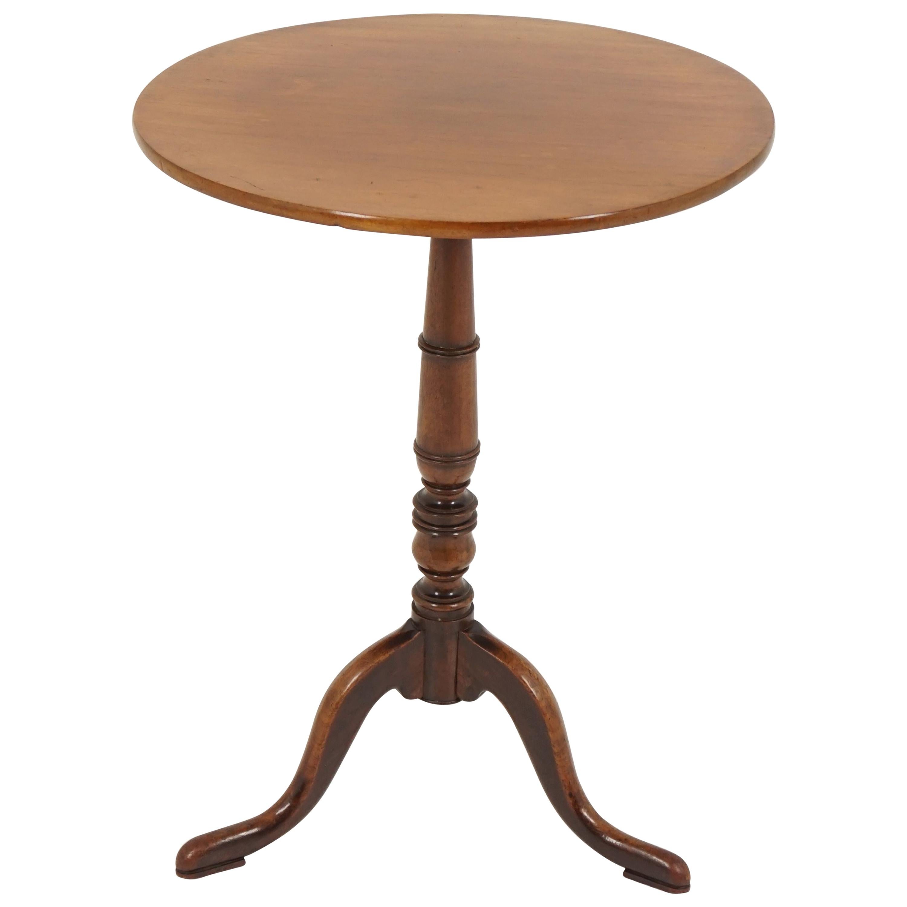 Antique Victorian Walnut Circular Lamp Table, Scotland, 1880