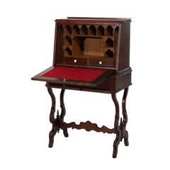 Antique Victorian Walnut Drop Front Desk C1880