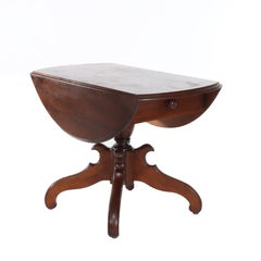 Antique Victorian Walnut Drop Leaf Table C1890