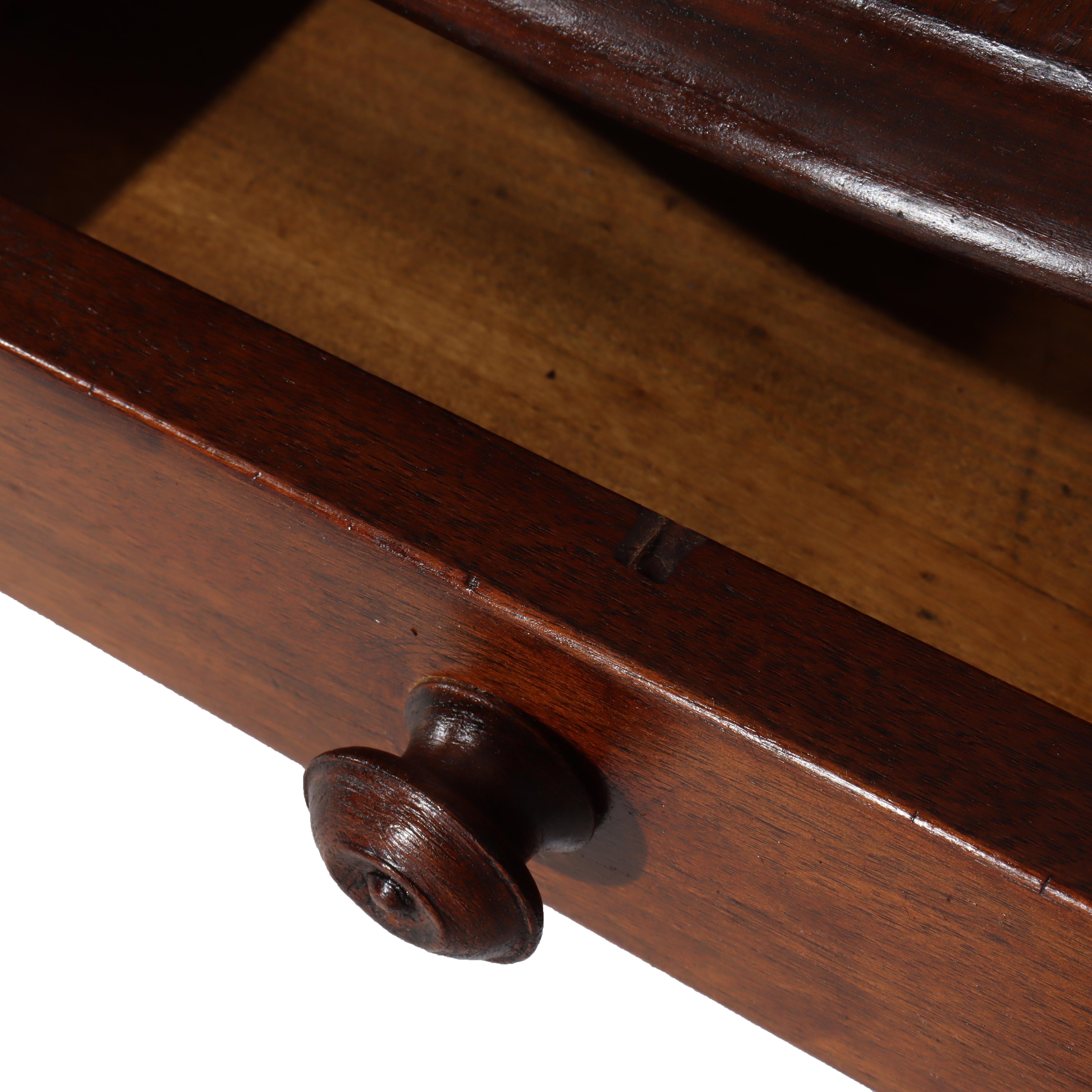 Antique Victorian Walnut Drop Leaf Table C1890 For Sale 1