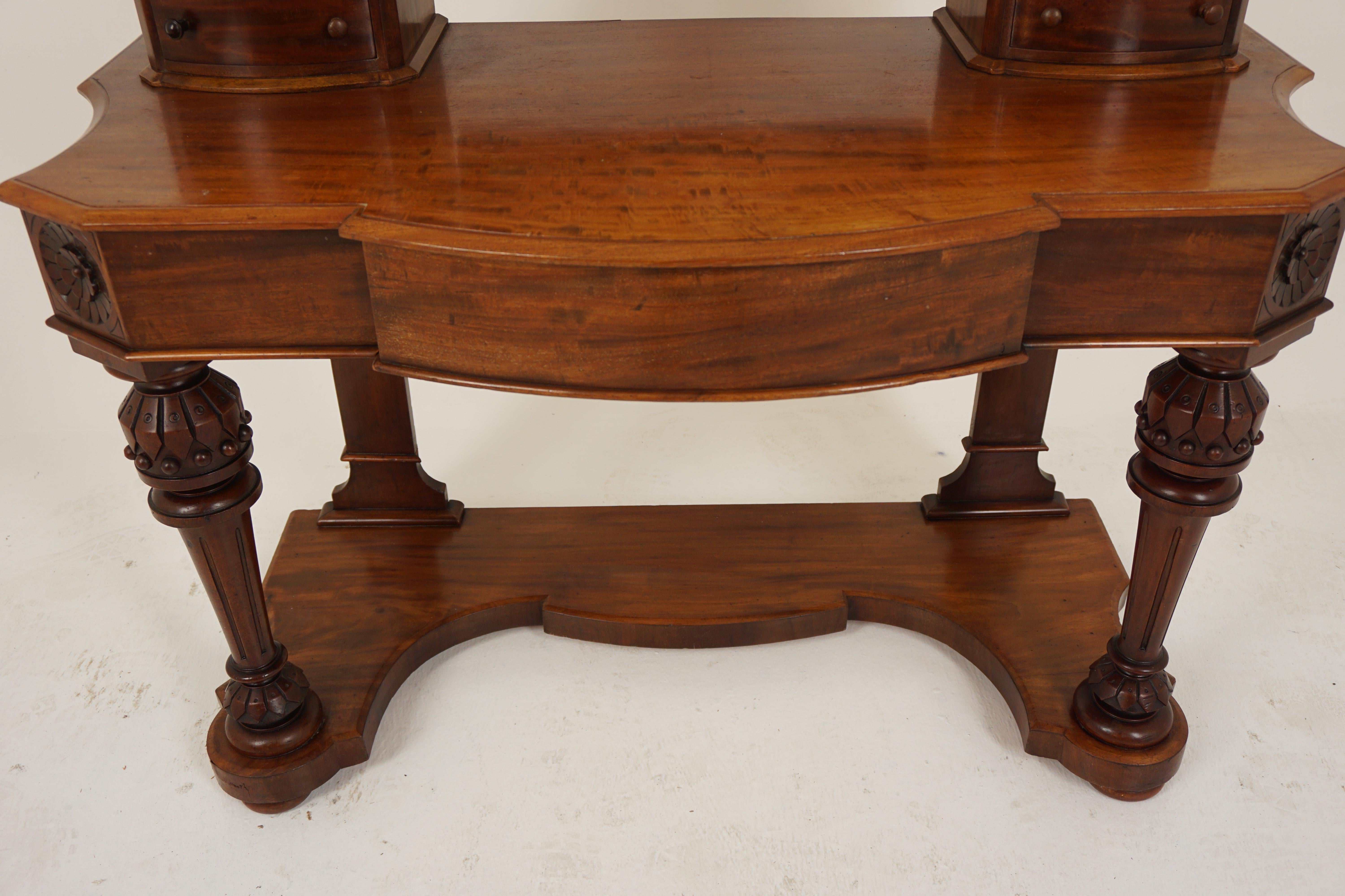 Antique Victorian Walnut Duchess Dressing Table Vanity, Scotland 1870, H701 1