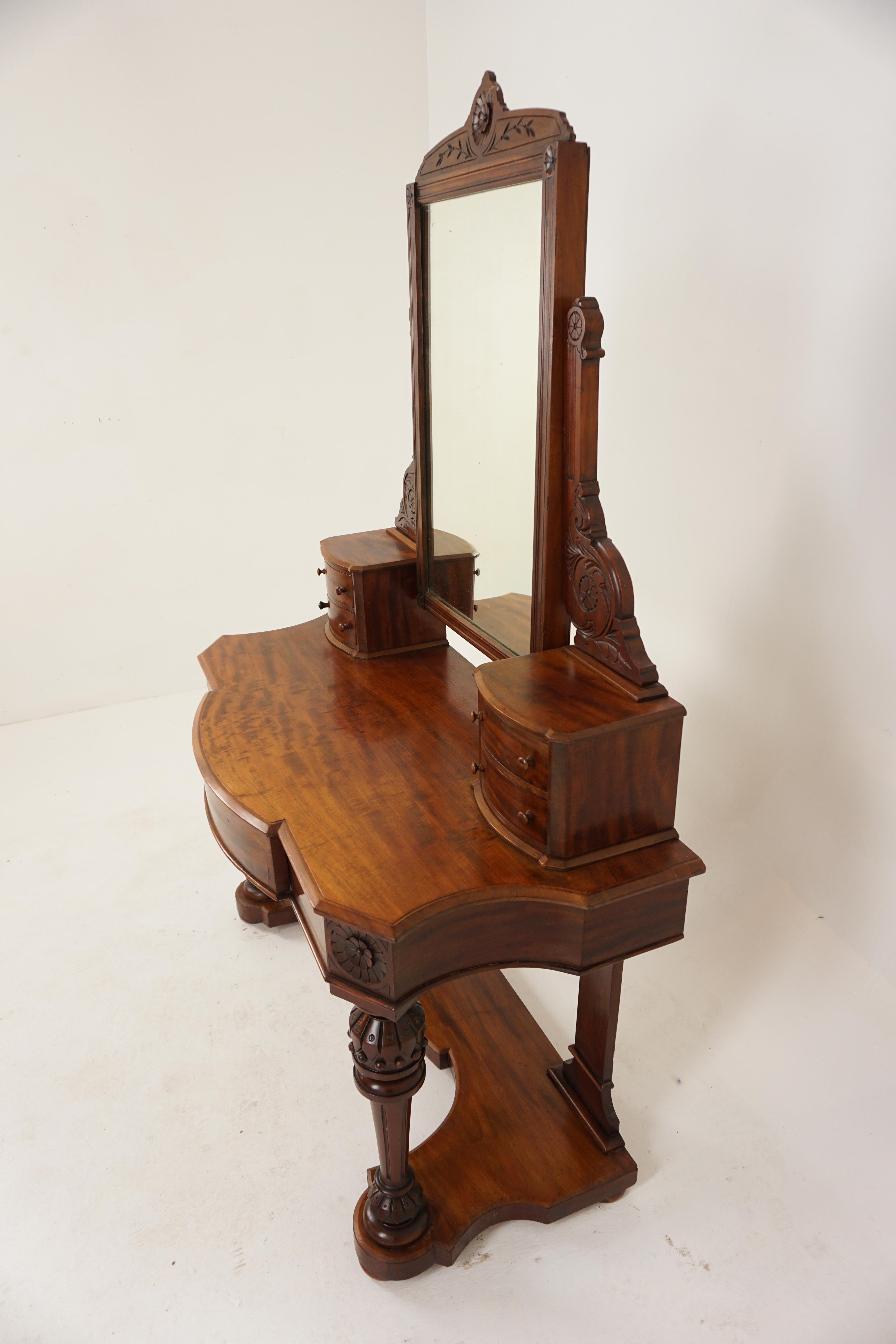 Antique Victorian Walnut Duchess Dressing Table Vanity, Scotland 1870, H701 2