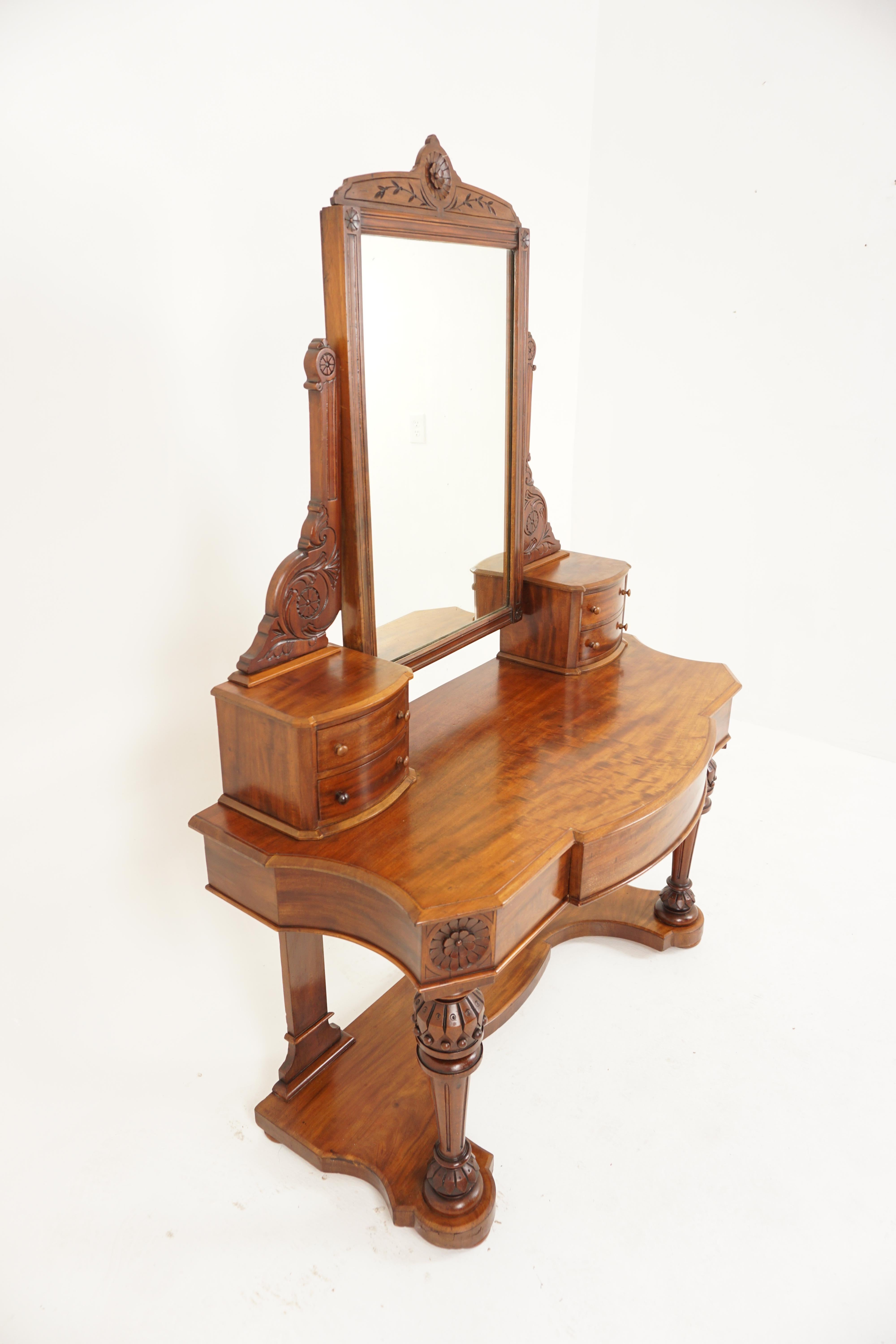 Antique Victorian Walnut Duchess Dressing Table Vanity, Scotland 1870, H701 3