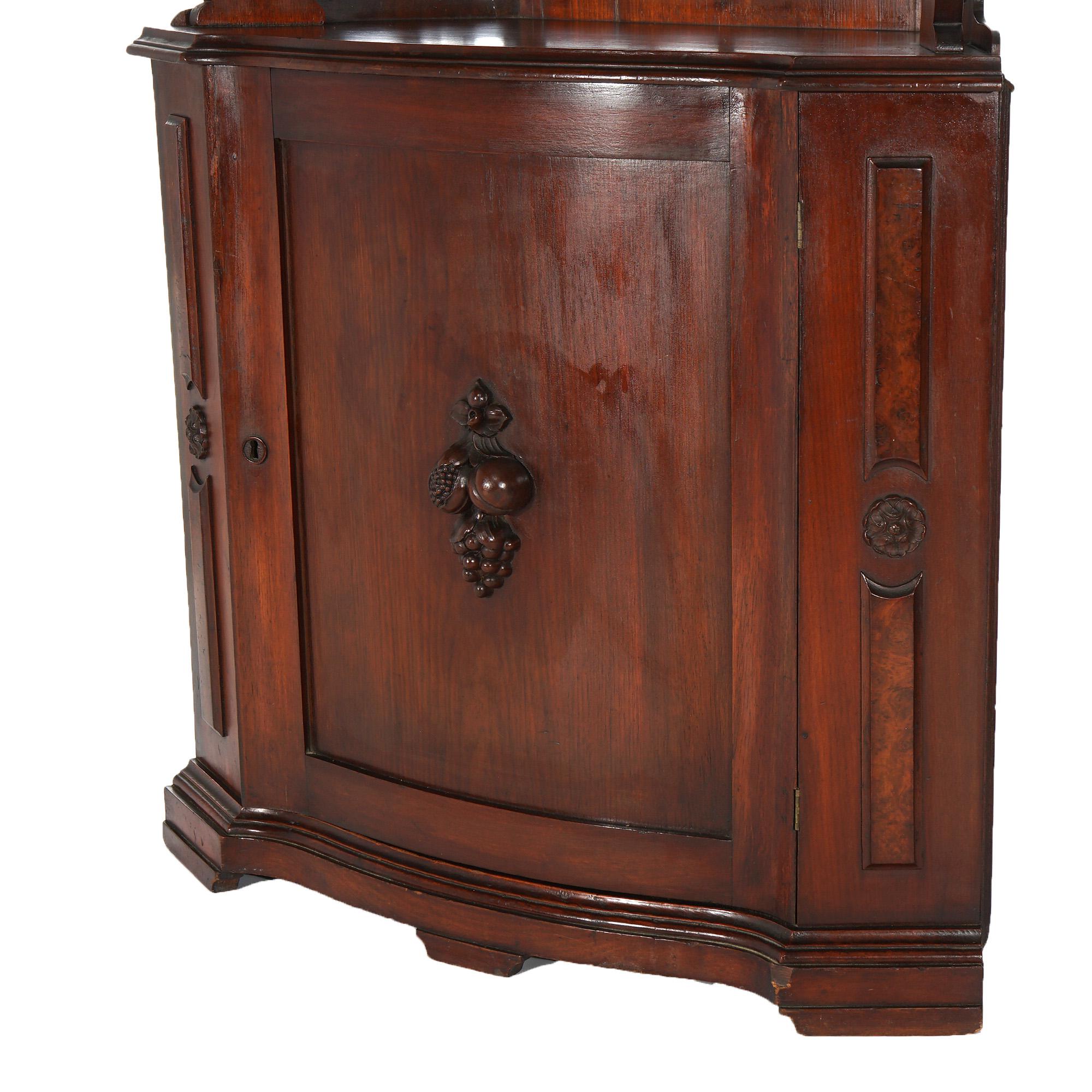 Antique Victorian Rosewood Etagere with Reticulated & Graduated Carved Shelving For Sale 6