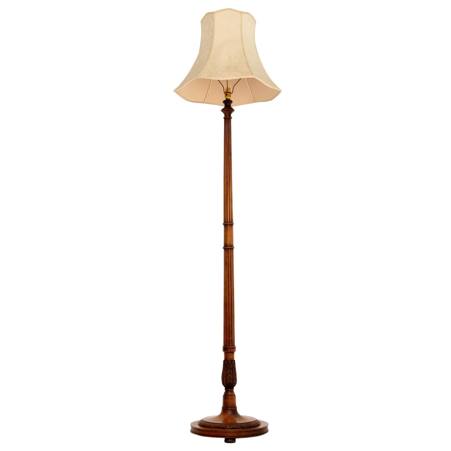 Antique Victorian Walnut Floor Lamp