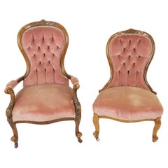 Antique Victorian Walnut Gentleman's Upholstered Armchair, Scotland 1880, H1151