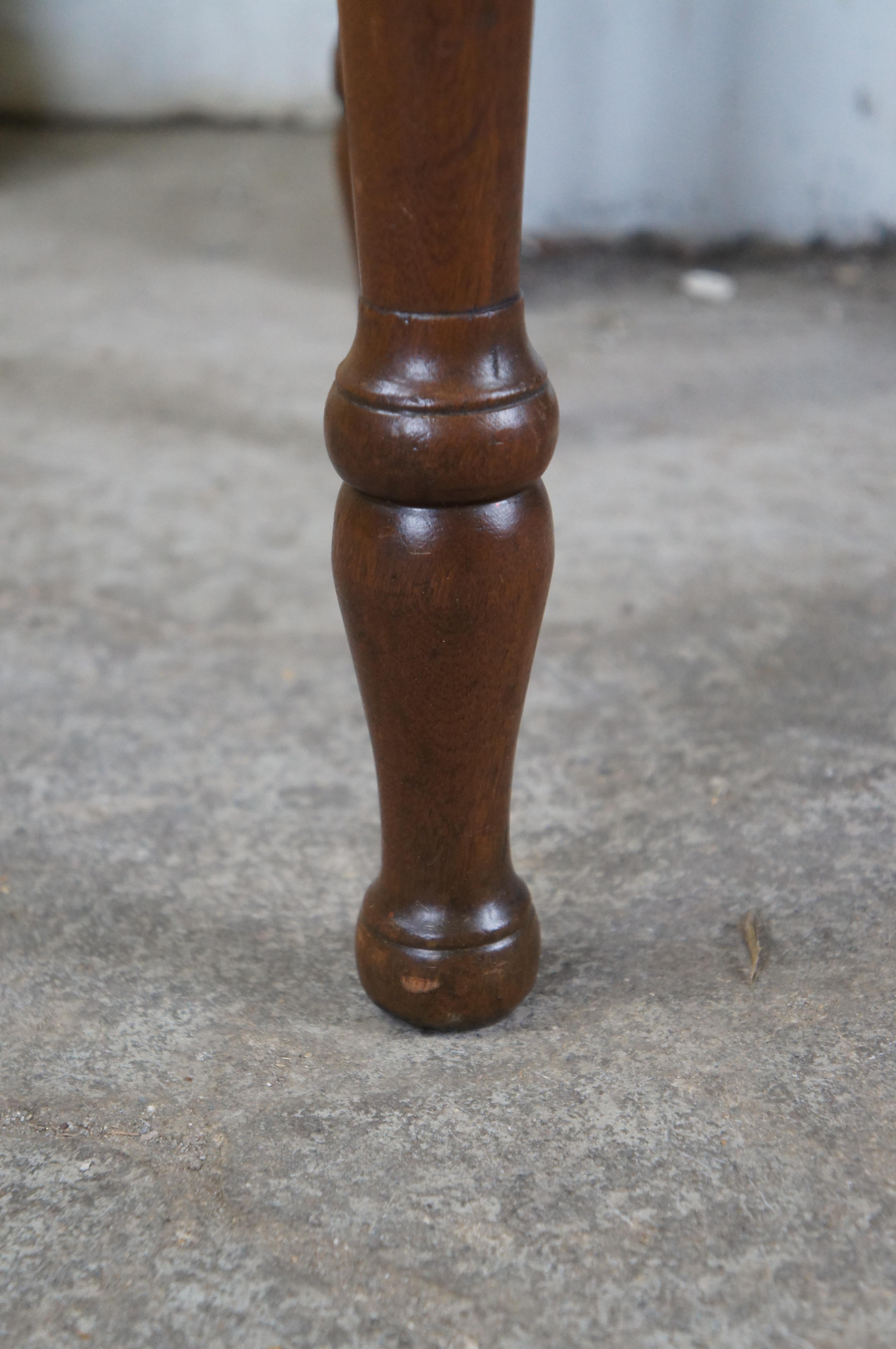 Antike viktorianische Nussbaum Granit Parlor Side End Tabelle Pedestal Skulptur Stand im Angebot 1
