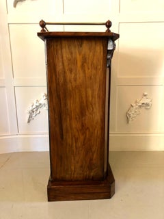 Antique Victorian Walnut Inlaid Music Cabinet