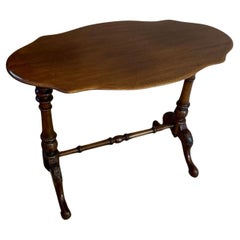 Antique Victorian walnut lamp table