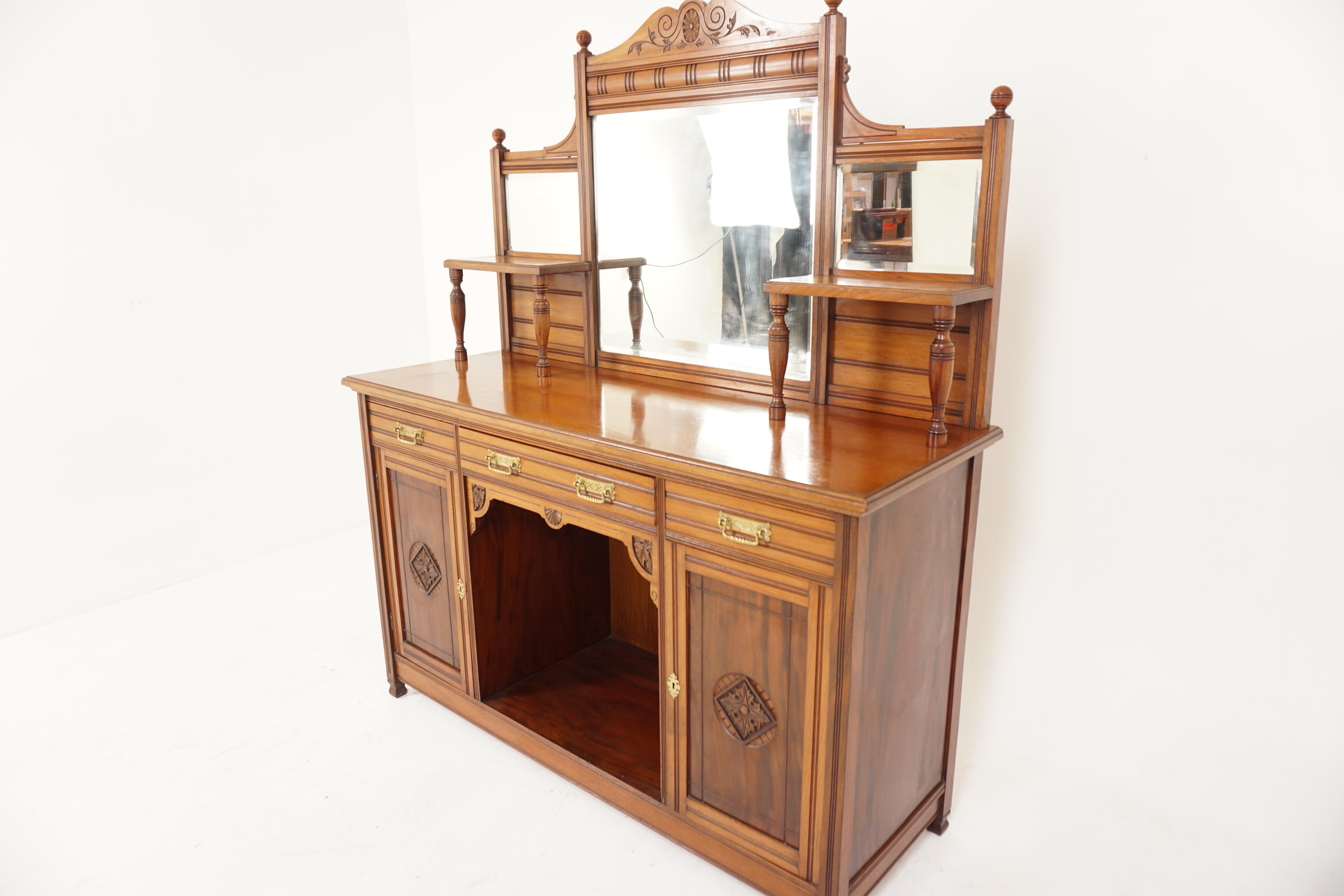 antique sideboard with mirror