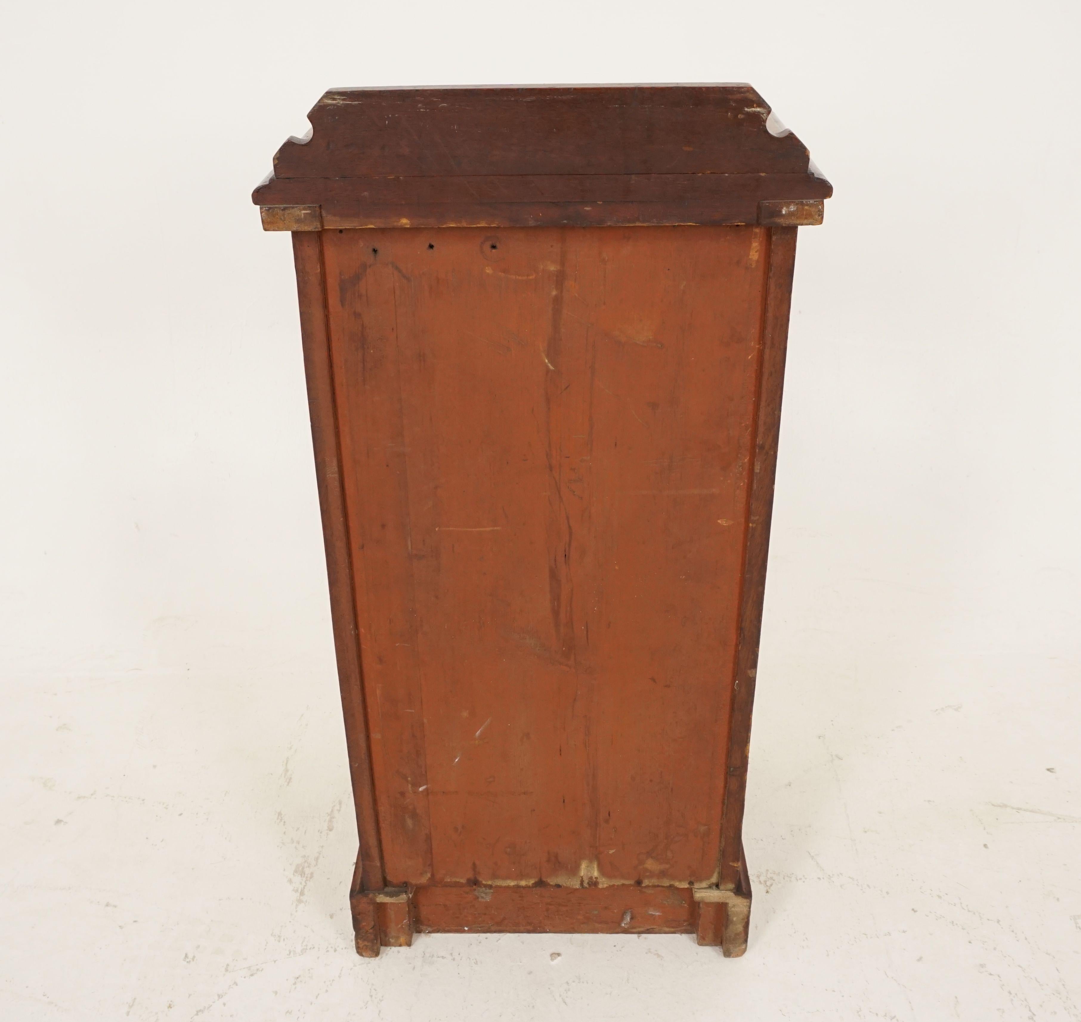 Antique Victorian Walnut Nightstand, Bedside, Lamp Table, Scotland 1890, B2100 4