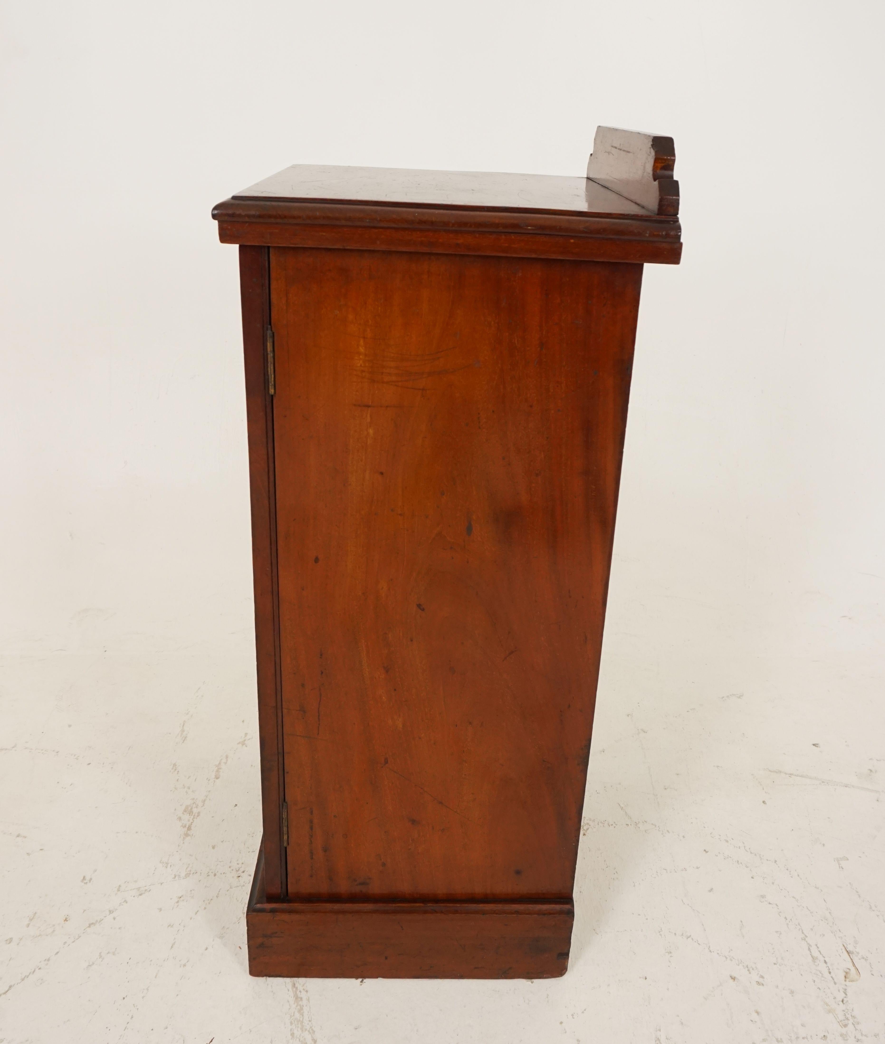 Antique Victorian Walnut Nightstand, Bedside, Lamp Table, Scotland 1890, B2100 2