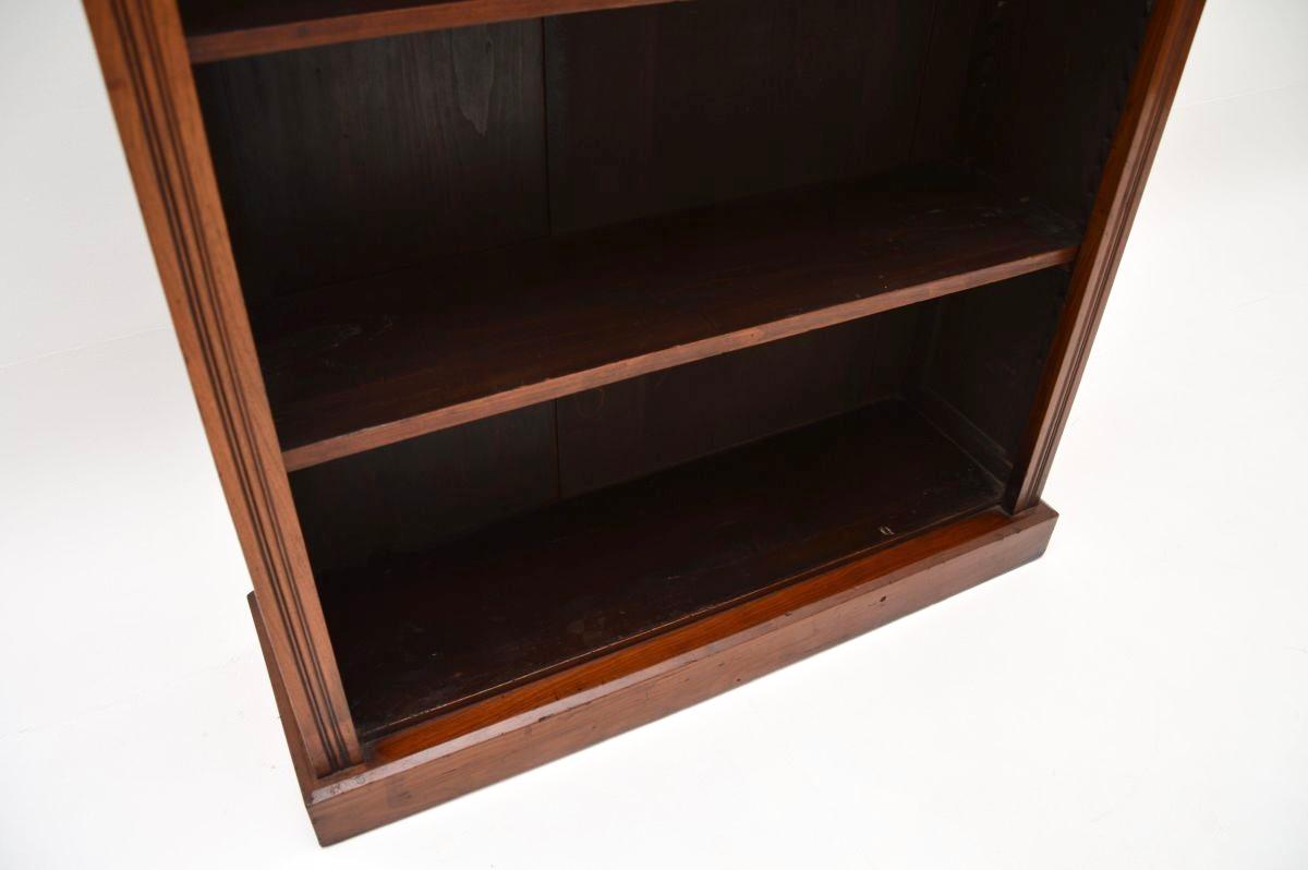 Antique Victorian Walnut Open Bookcase 5