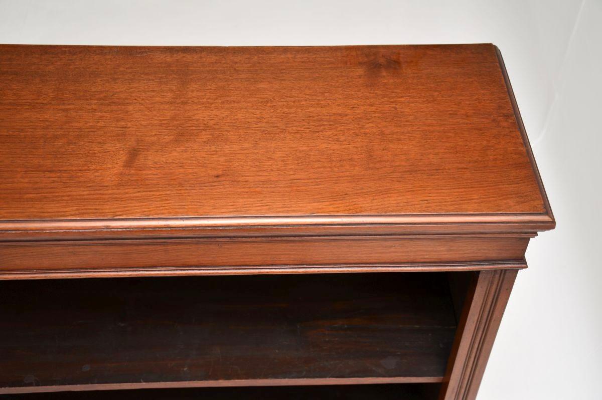 Antique Victorian Walnut Open Bookcase 3