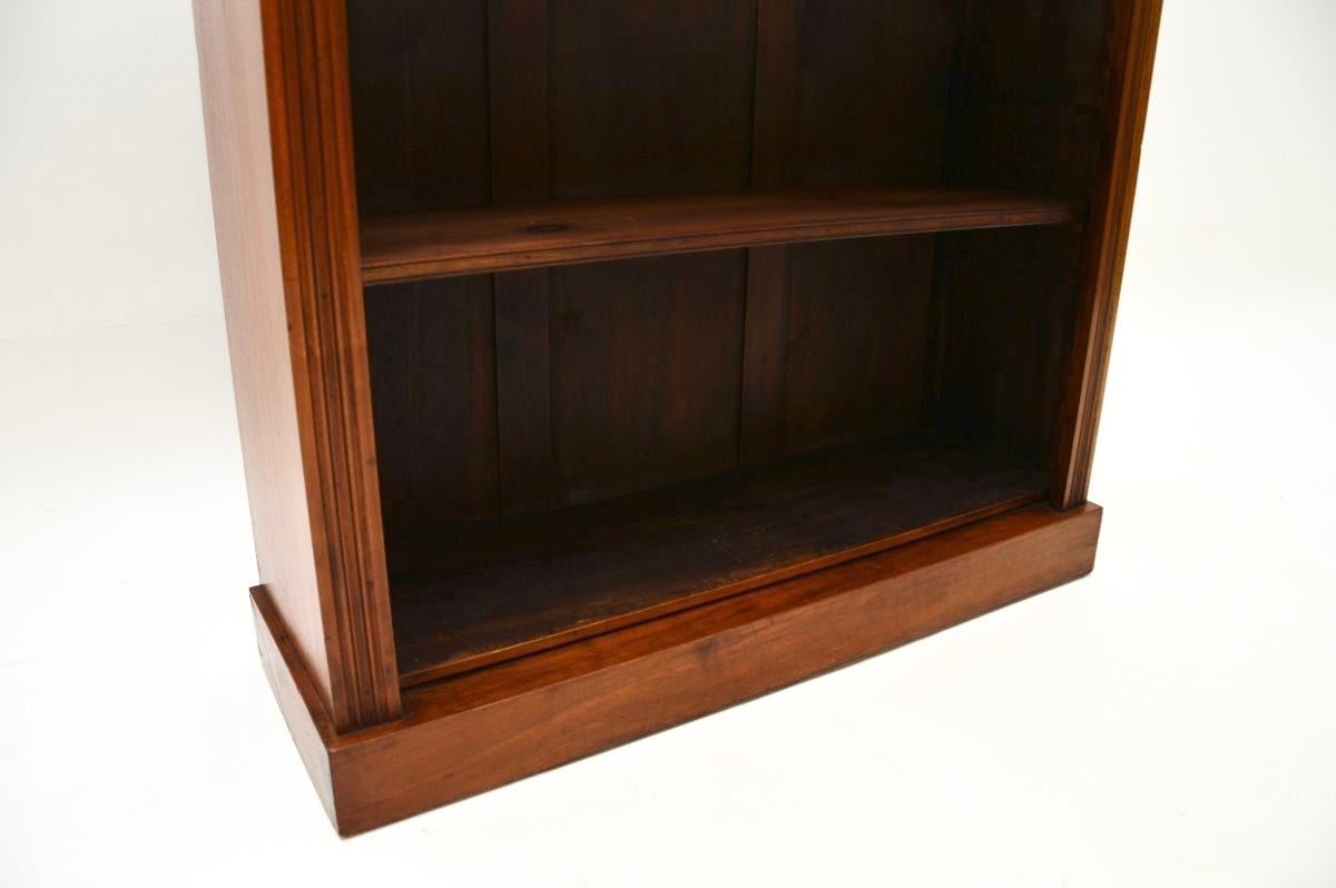 Antique Victorian Walnut Open Bookcase For Sale 2