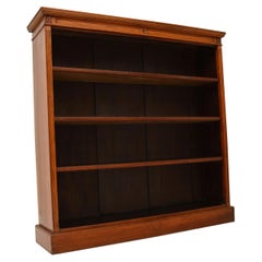 Antique Victorian Walnut Open Bookcase
