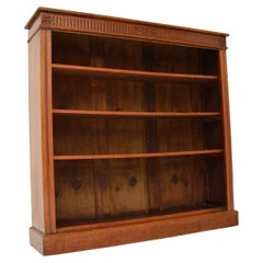 Antique Victorian Walnut Open Bookcase
