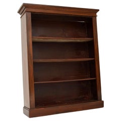 Antique Victorian Walnut Open Bookcase