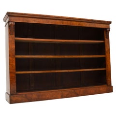 Antique Victorian Walnut Open Bookcase