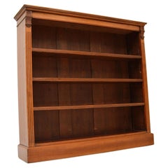 Antique Victorian Walnut Open Bookcase