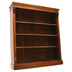 Antique Victorian Walnut Open Bookcase