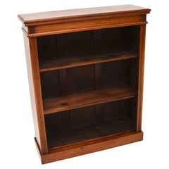 Antique Victorian Walnut Open Bookcase