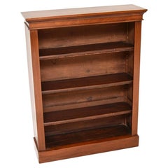 Antique Victorian Walnut Open Bookcase