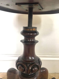 Antique Victorian Walnut Piano Stool