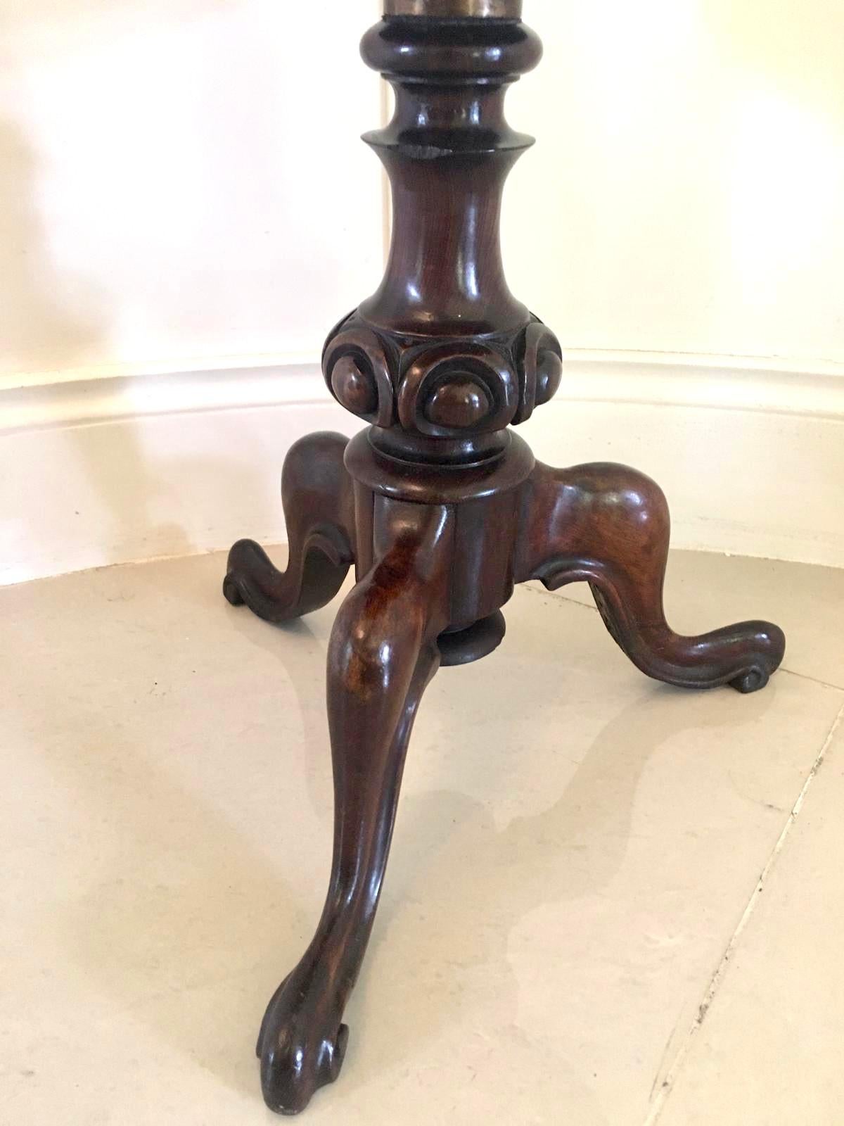 19th Century Antique Victorian Walnut Piano Stool For Sale