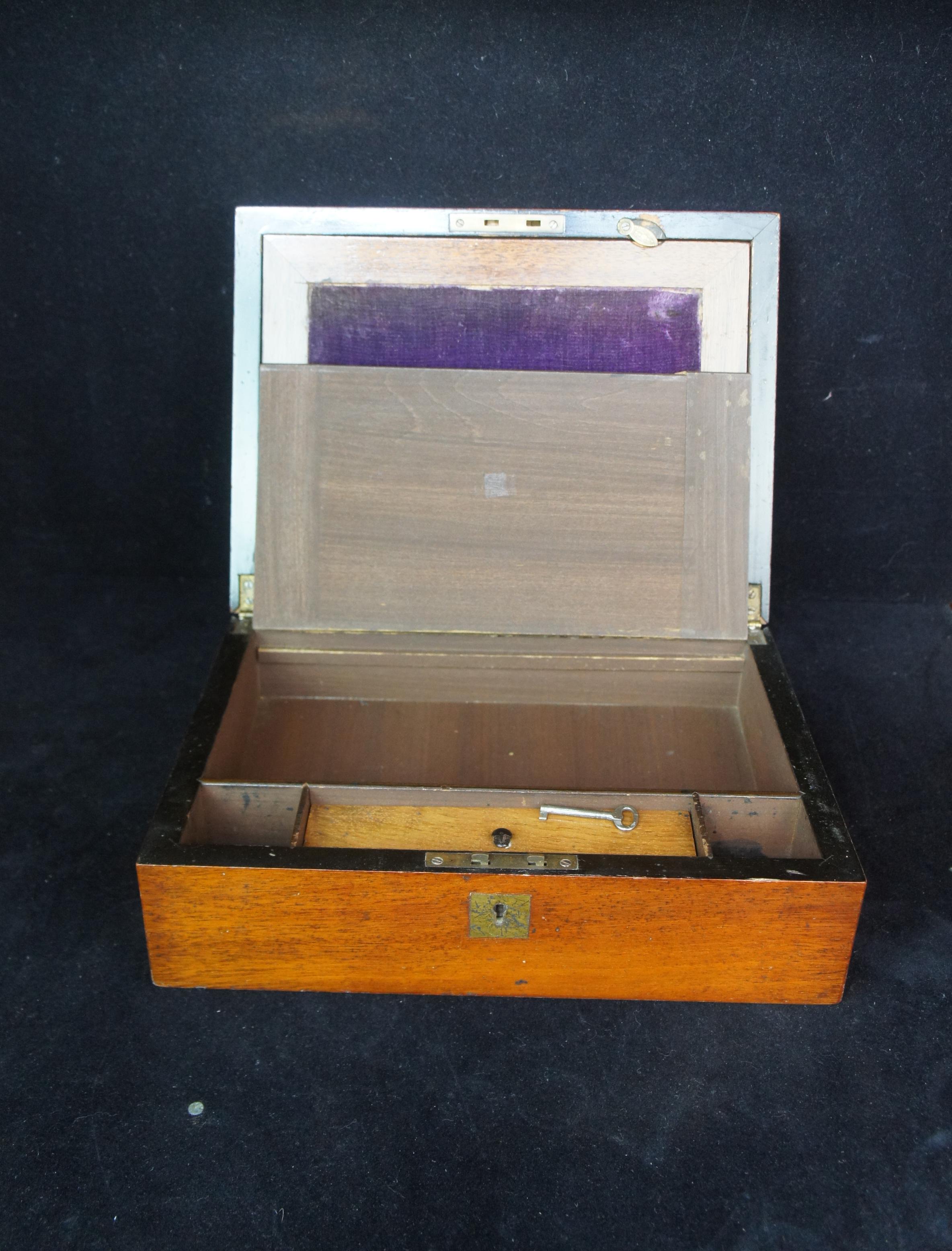 purple writing desk