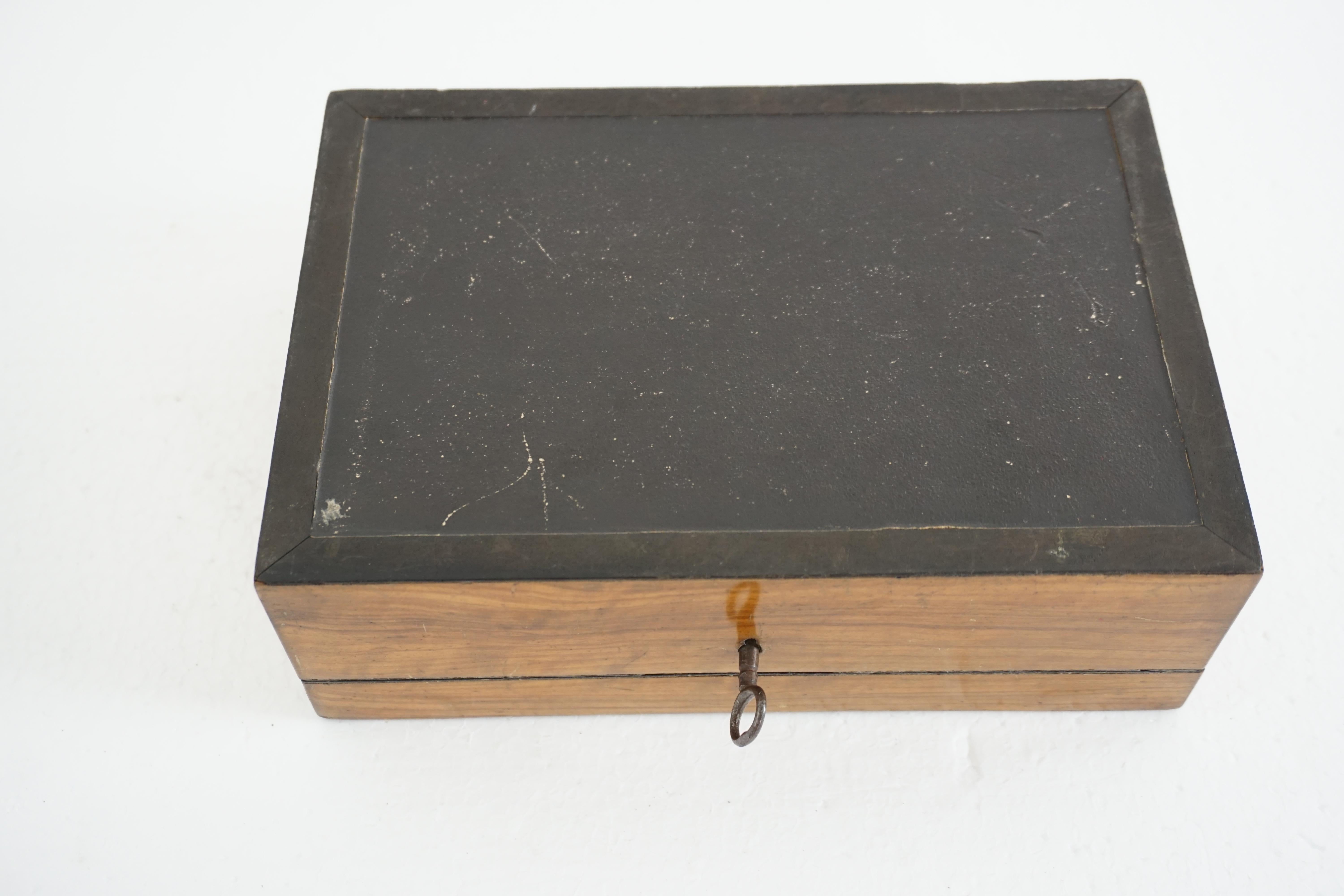 Antique Victorian Walnut Sewing Box, Scotland, 1880 1961 3