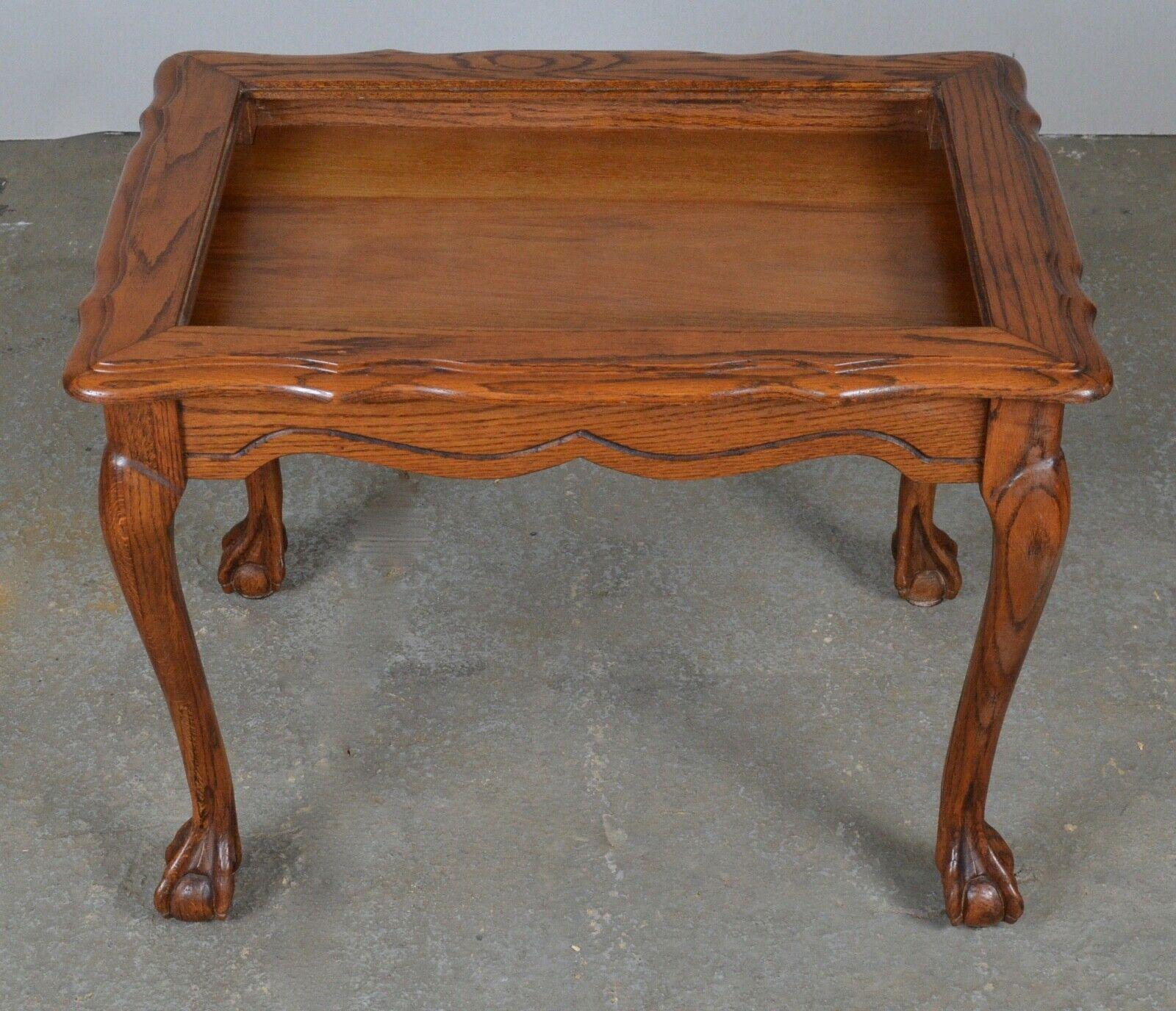 Antique Victorian Walnut Showcase Display Side End Table with Ball & Claw Feet For Sale 1