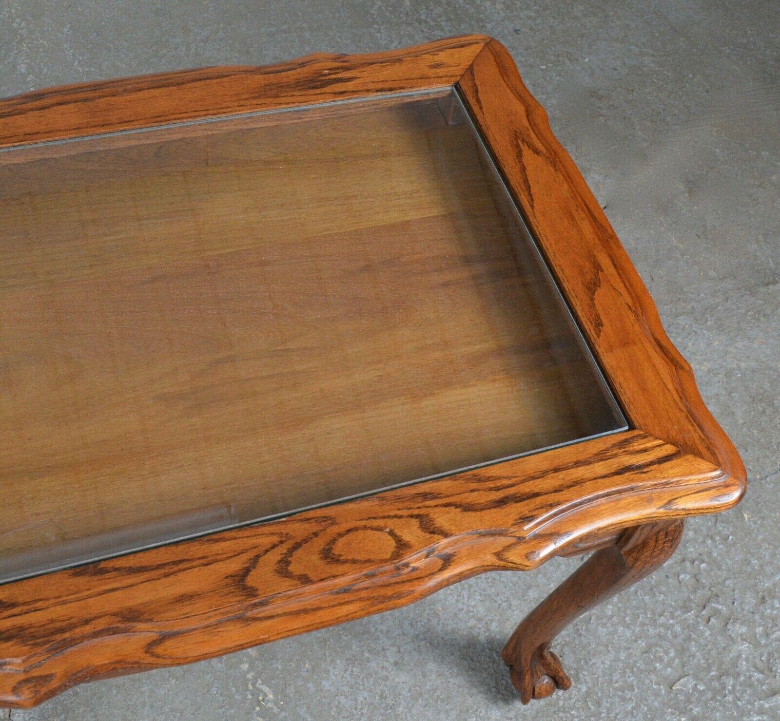 Antique Victorian Walnut Showcase Display Side End Table with Ball & Claw Feet For Sale 2