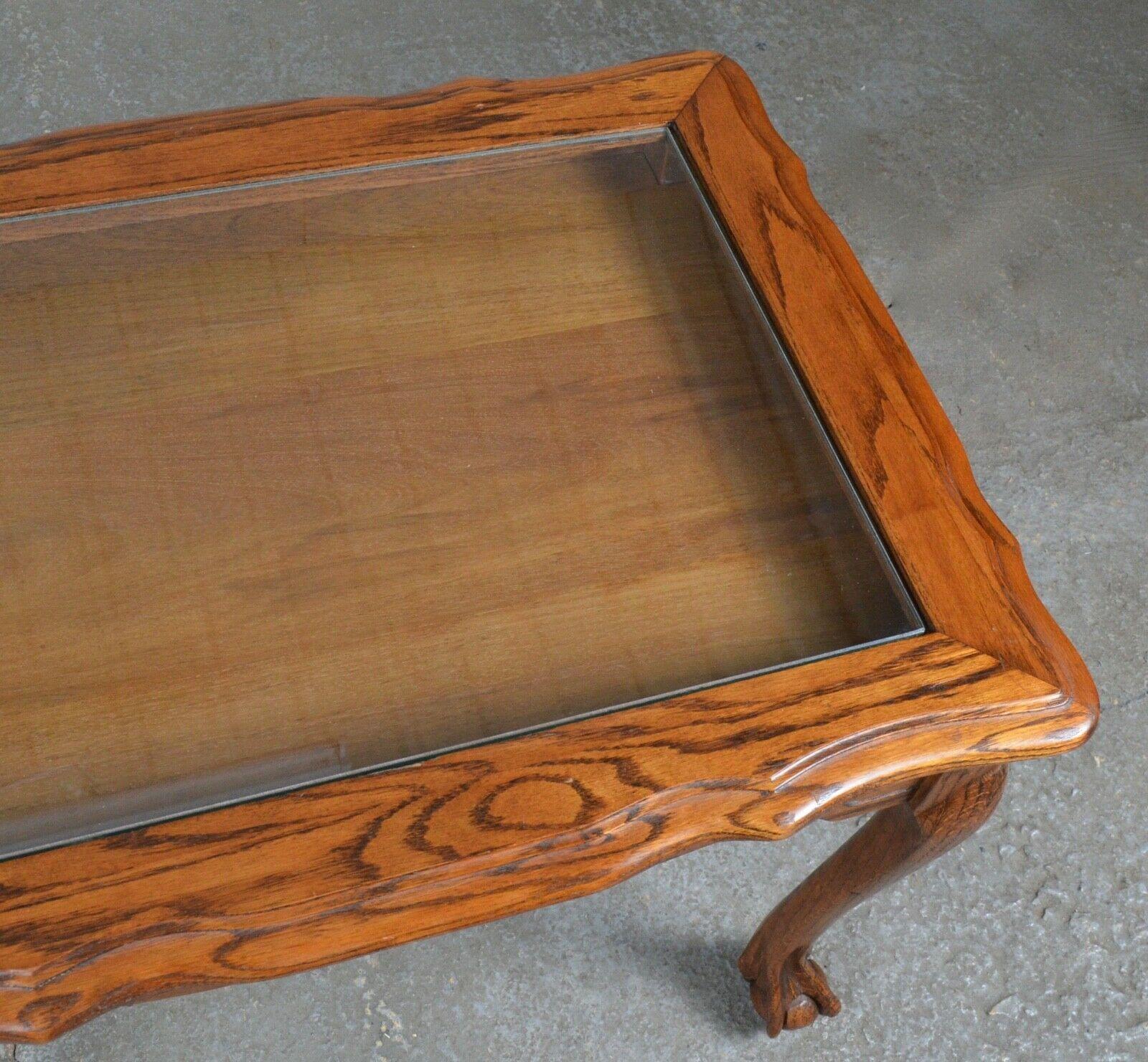 Antique Victorian Walnut Showcase Display Side End Table with Ball & Claw Feet For Sale 3