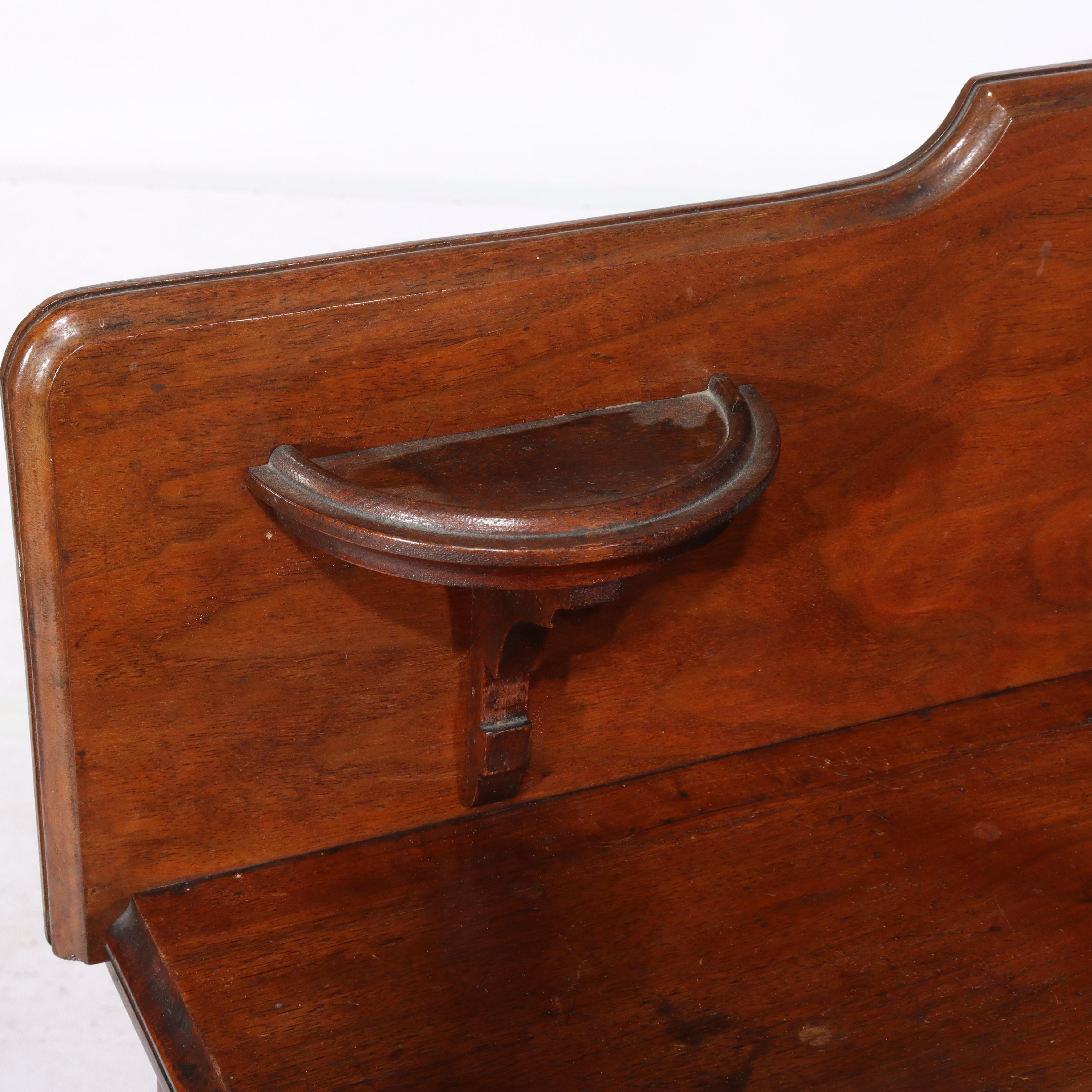 Antiker viktorianischer Nussbaum-Waschtisch mit einer Schublade und Aufkantung C1890 im Angebot 5