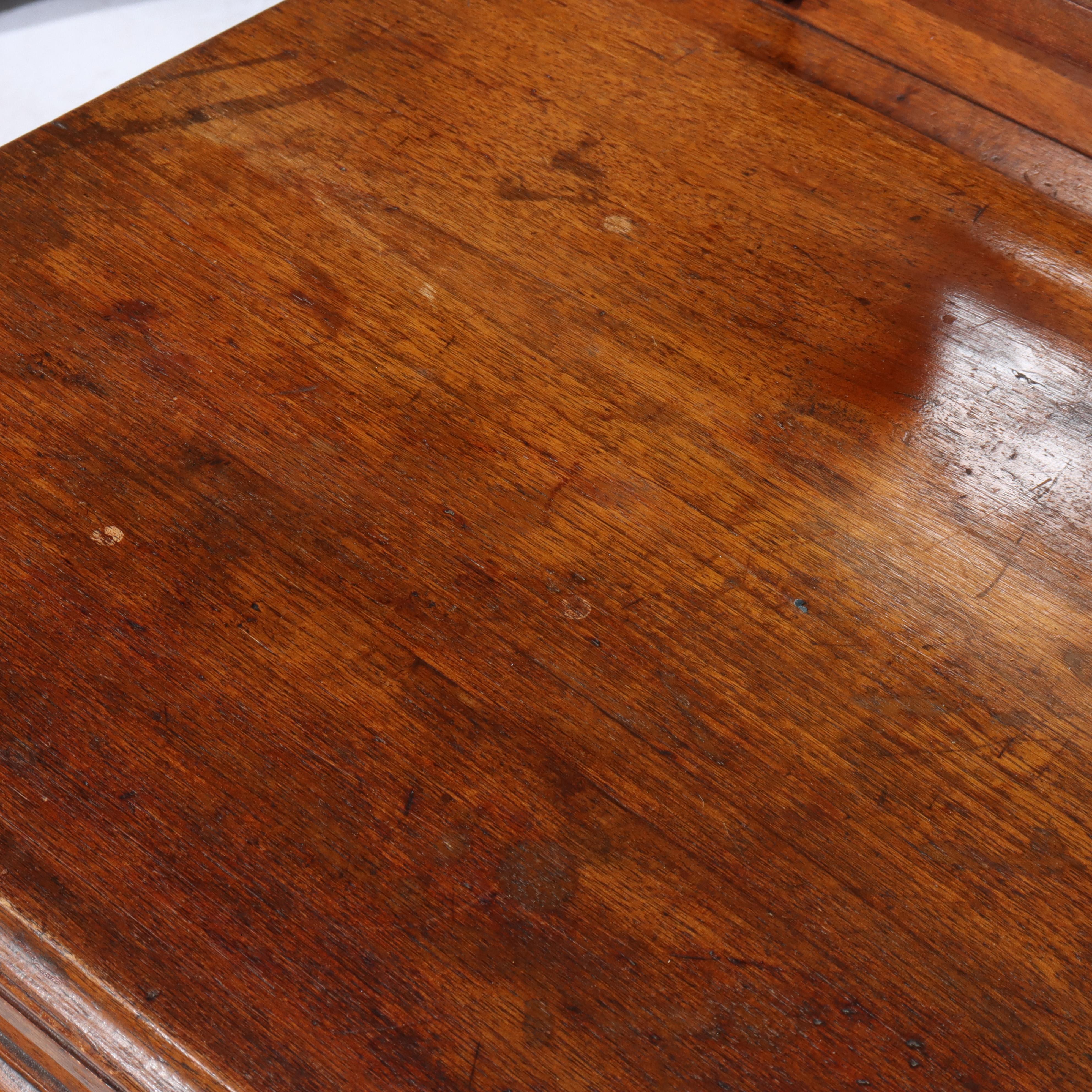 Antiker viktorianischer Nussbaum-Waschtisch mit einer Schublade und Aufkantung C1890 im Angebot 11