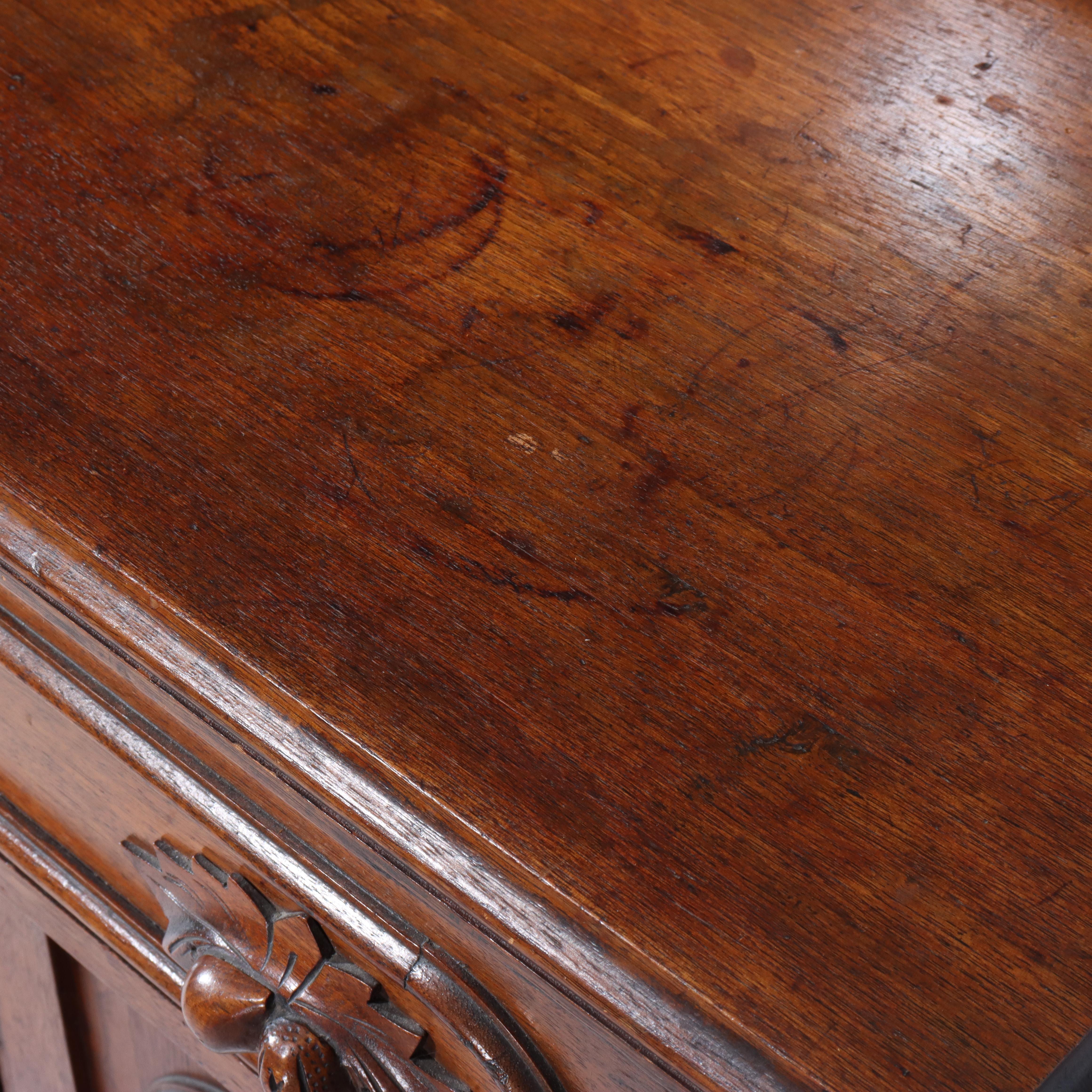 Antiker viktorianischer Nussbaum-Waschtisch mit einer Schublade und Aufkantung C1890 im Angebot 12