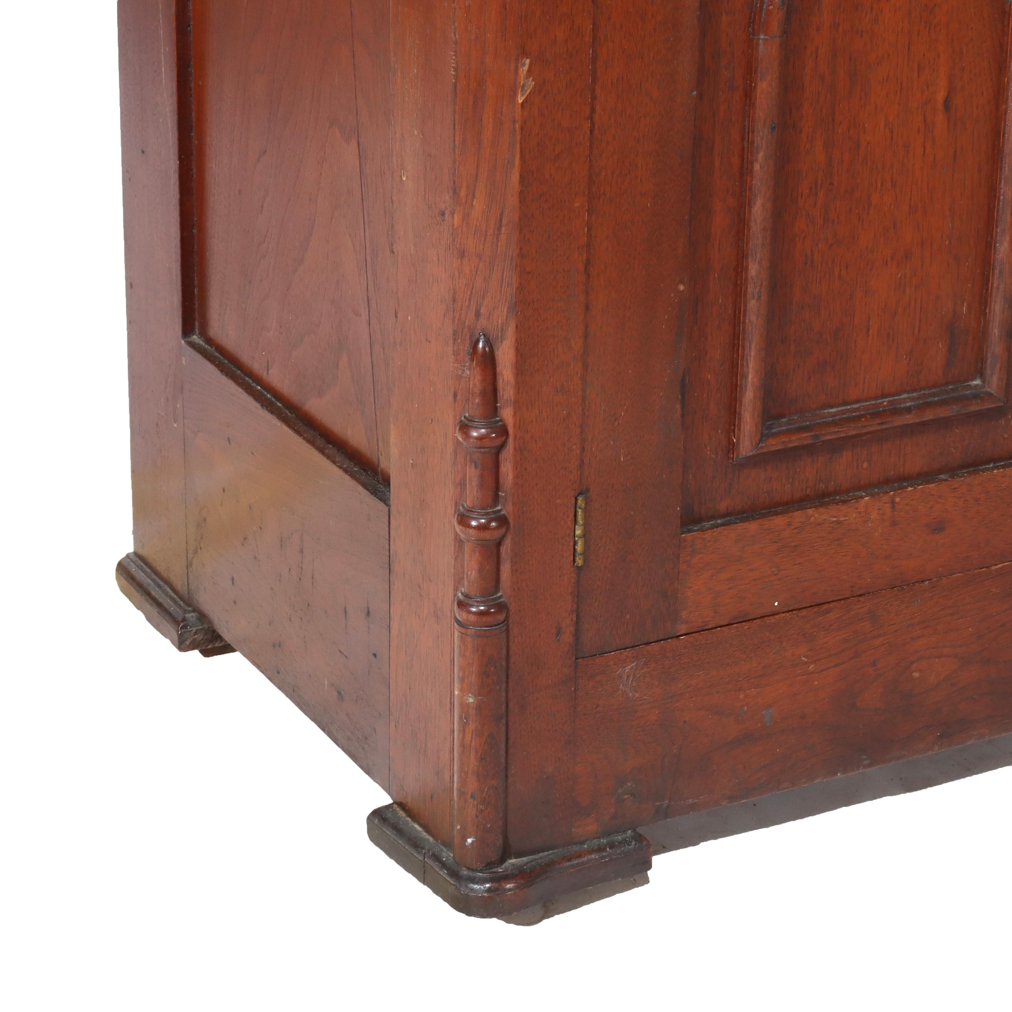 Antiker viktorianischer Nussbaum-Waschtisch mit einer Schublade und Aufkantung C1890 im Angebot 13