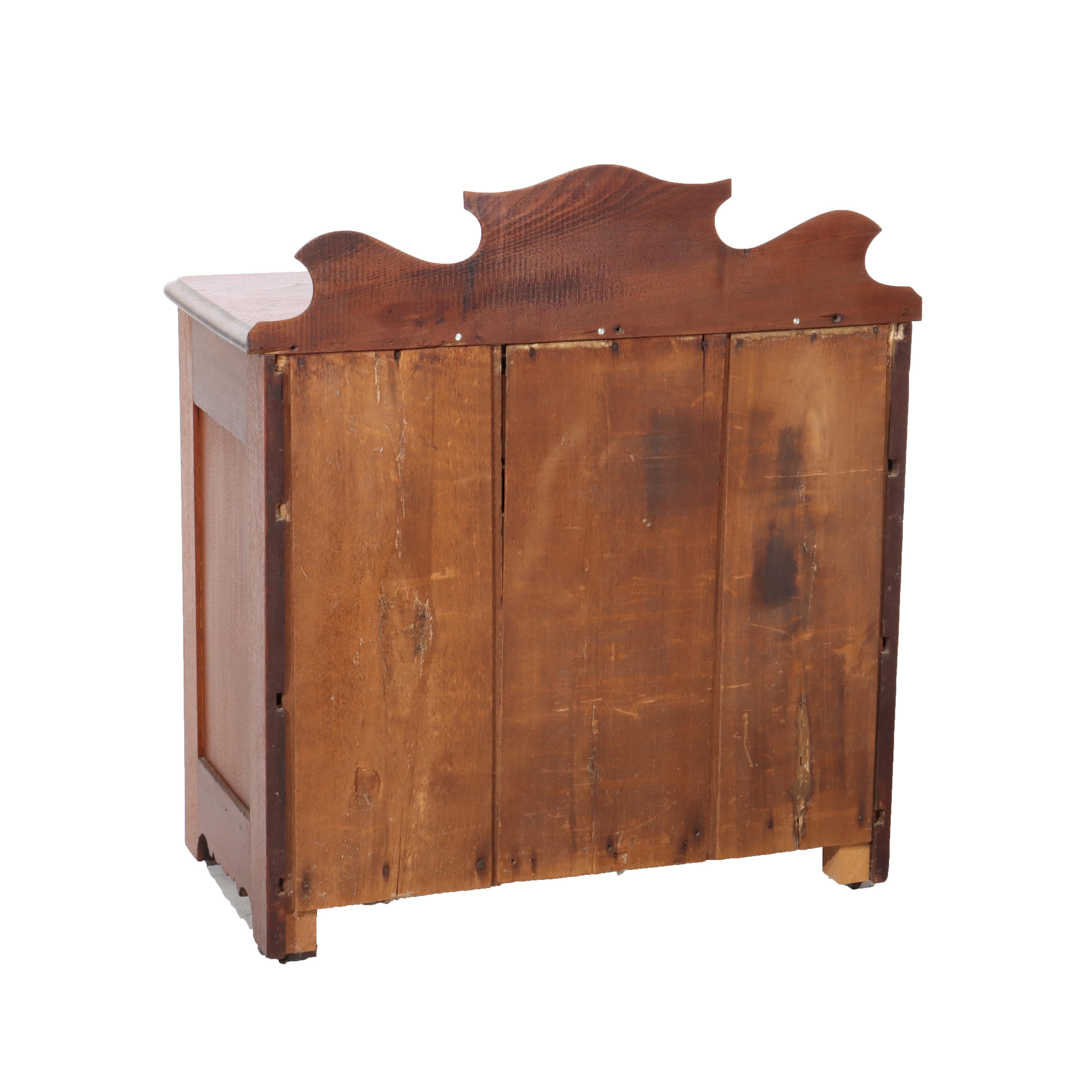 Antique Victorian Walnut Three Drawer Commode C1890 For Sale 6