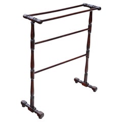 Antique Victorian walnut Towel Rail Stand - C1900