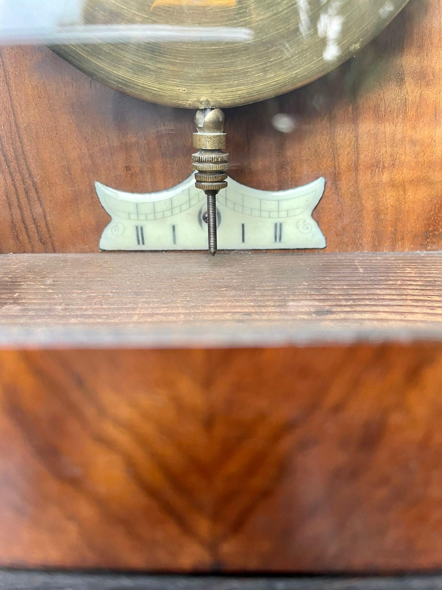 Antique Victorian Walnut Vienna Wall Clock For Sale 3