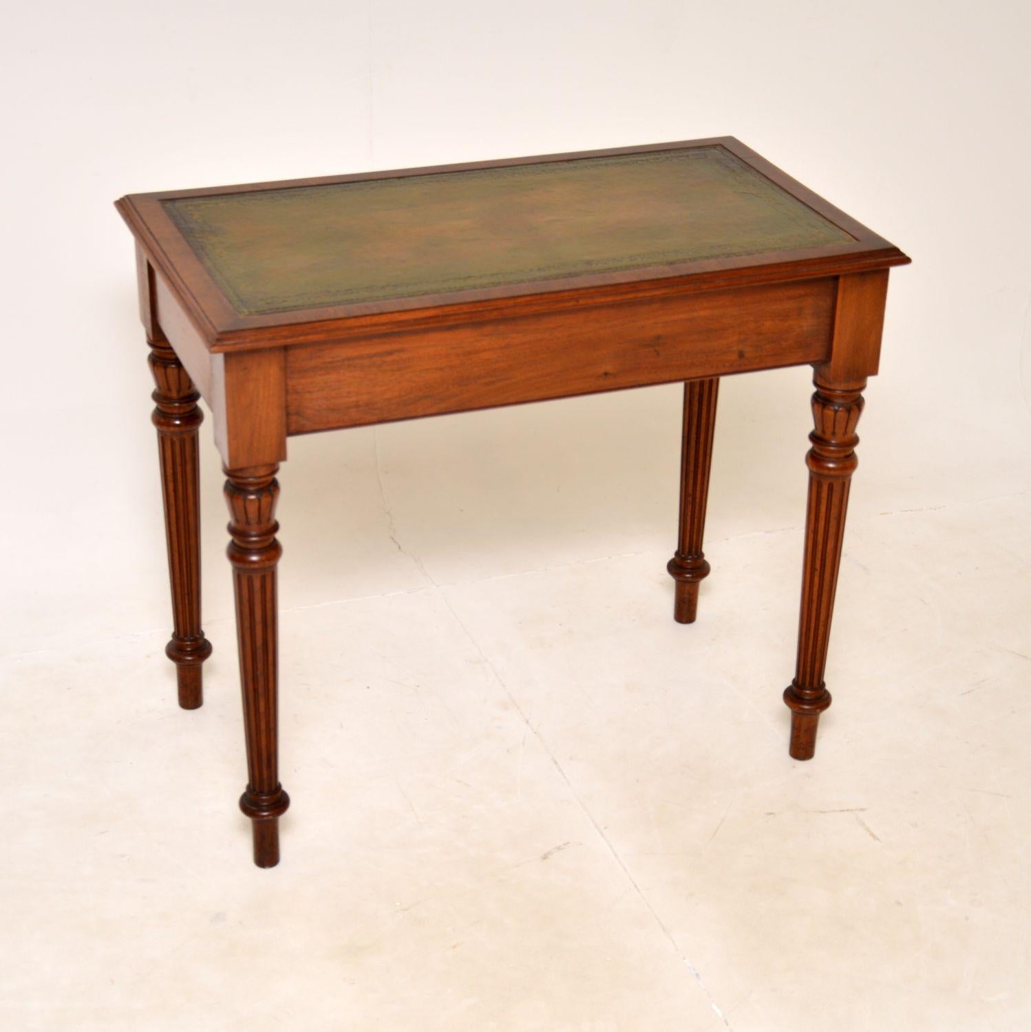 Late 19th Century Antique Victorian Walnut Writing Table / Desk