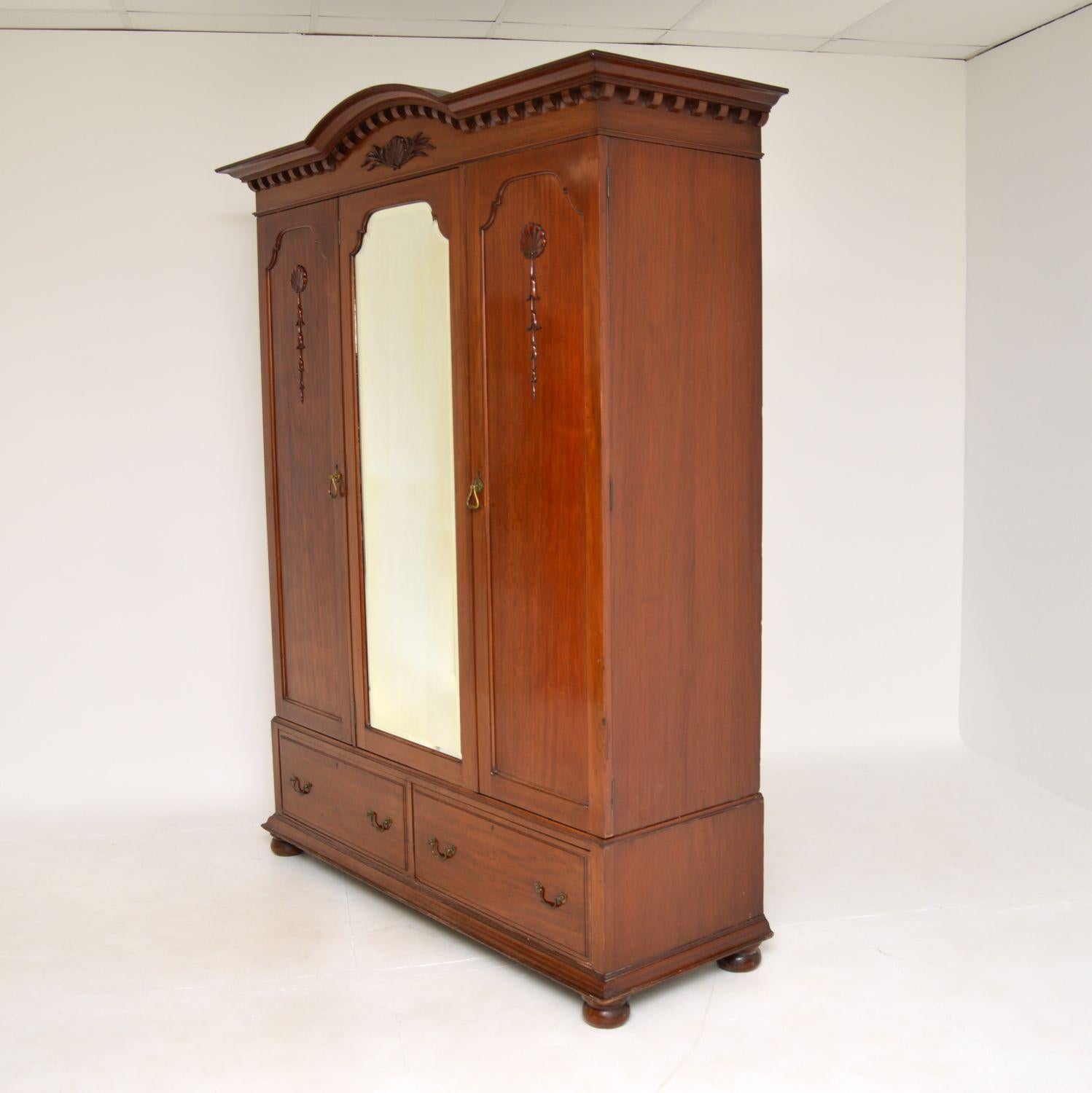 English Antique Victorian Wardrobe by James Shoolbred